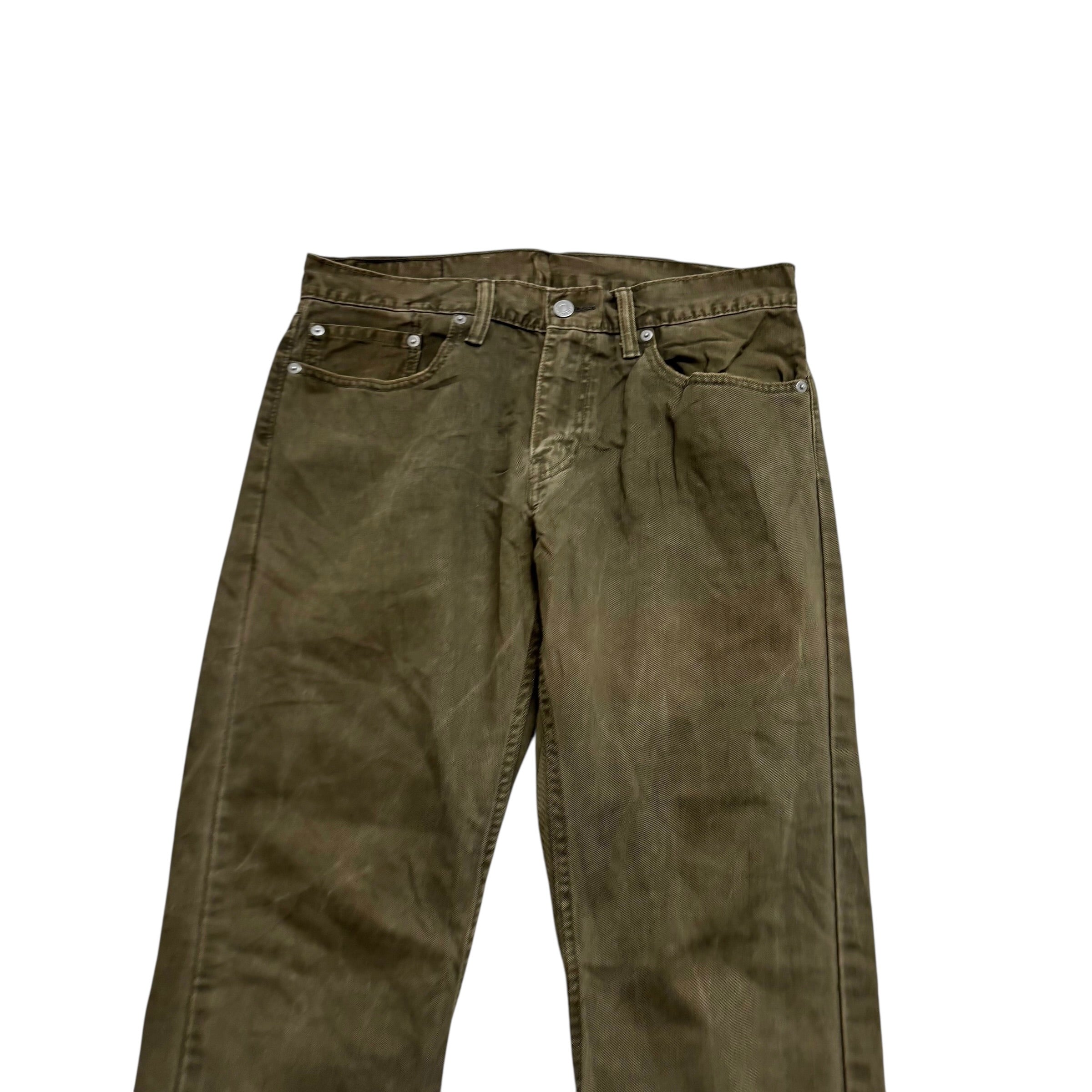 Levis 514 Trousers W32 L34 Mens Green Regular Straight Fit Vintage Pants