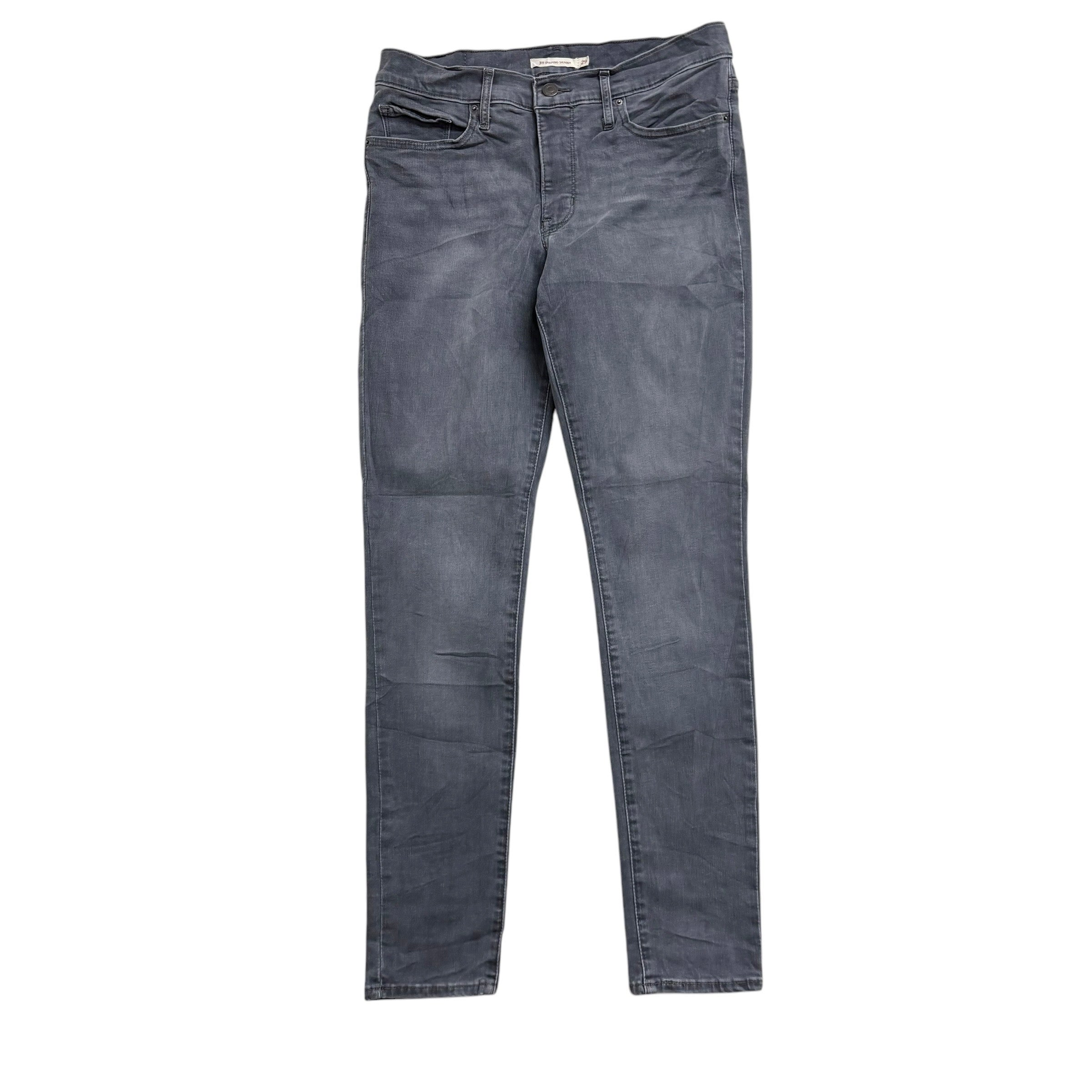Levis 311 Jeans W29 L30 Womens Grey Shaping Skinny Fit Stretch Denim (E)