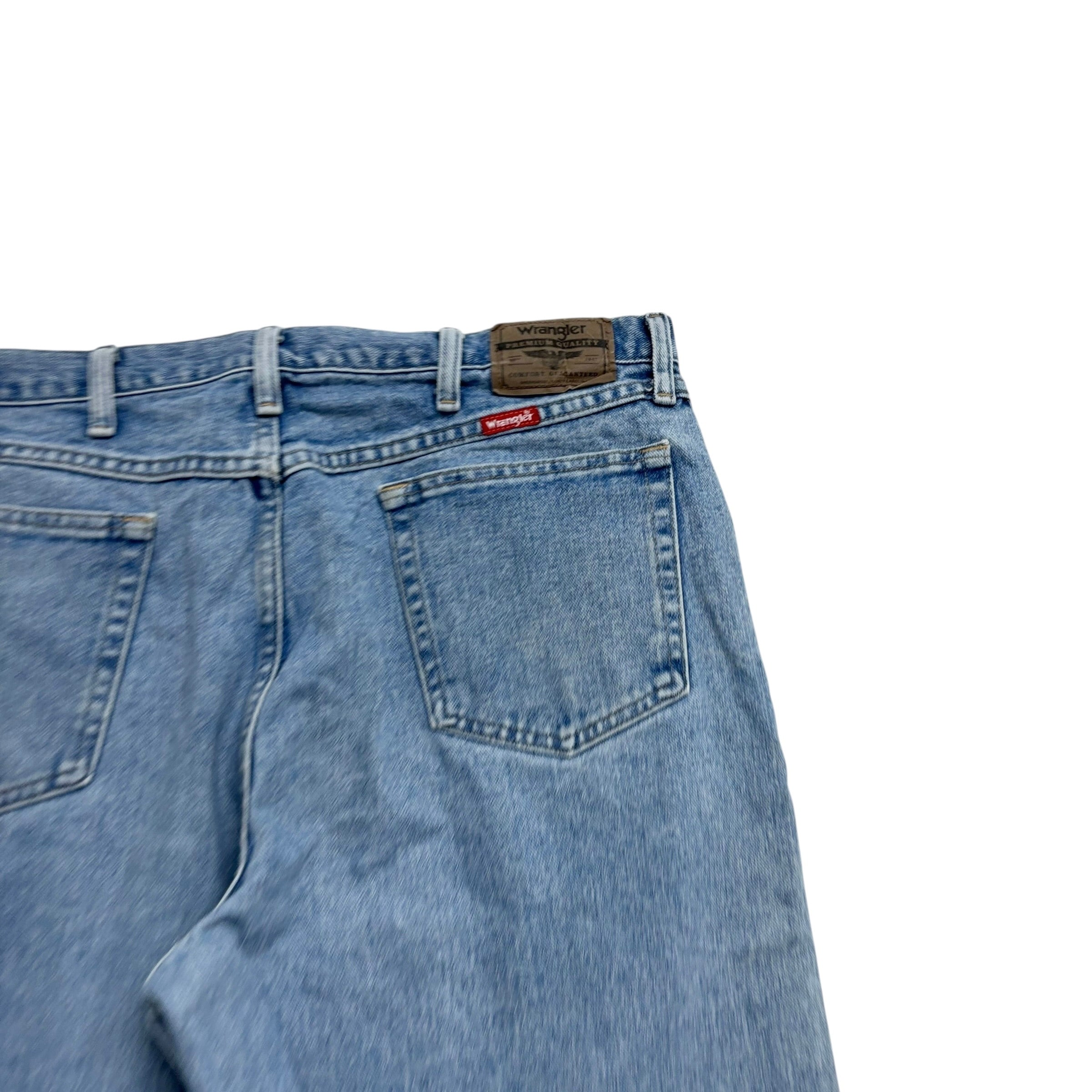 Wrangler Jeans W38 L30 Mens Light Blue Relaxed Straight Fit Denim (E)