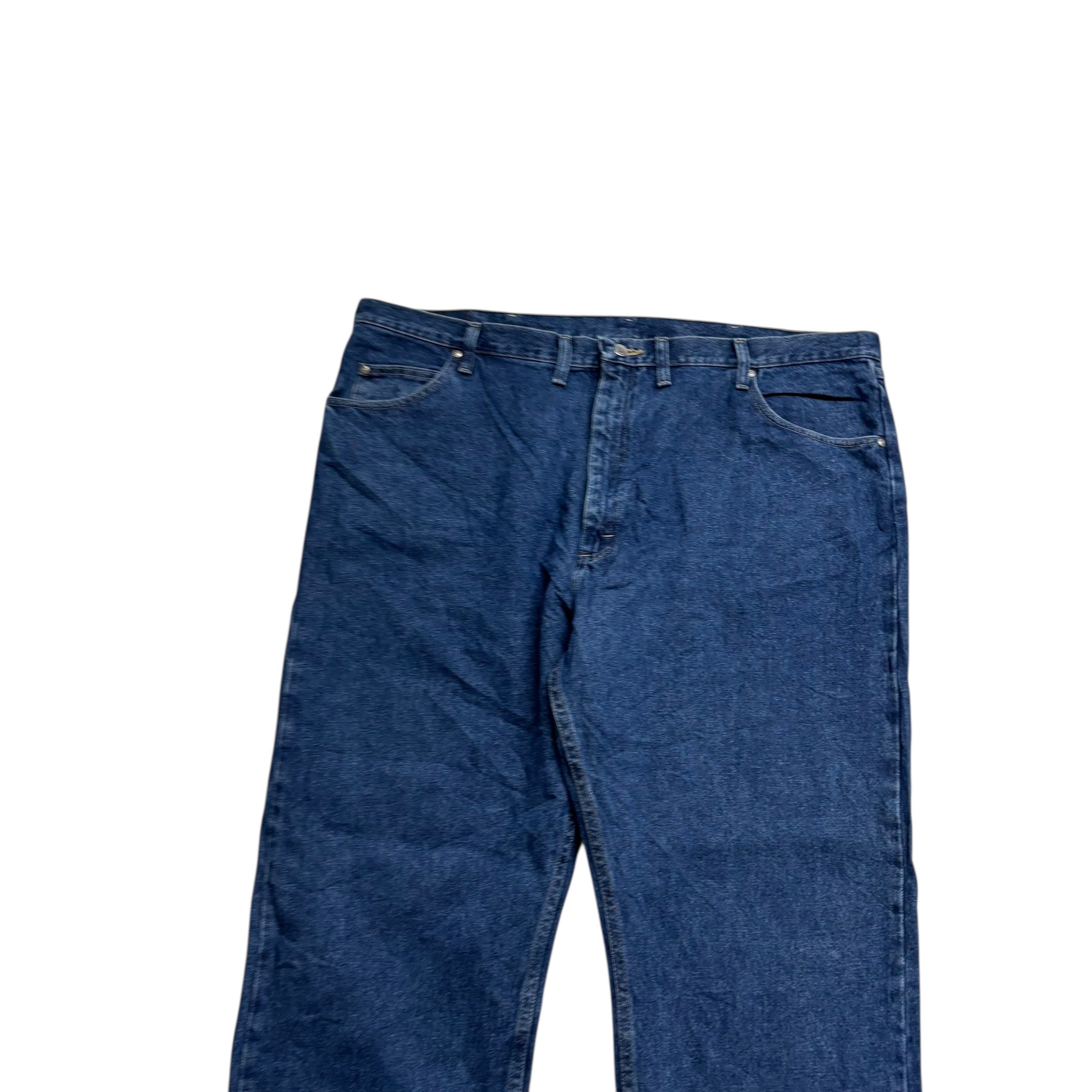 Wrangler Jeans W46 L30 Mens Mid Blue Baggy Relaxed Straight Fit Denim (E)