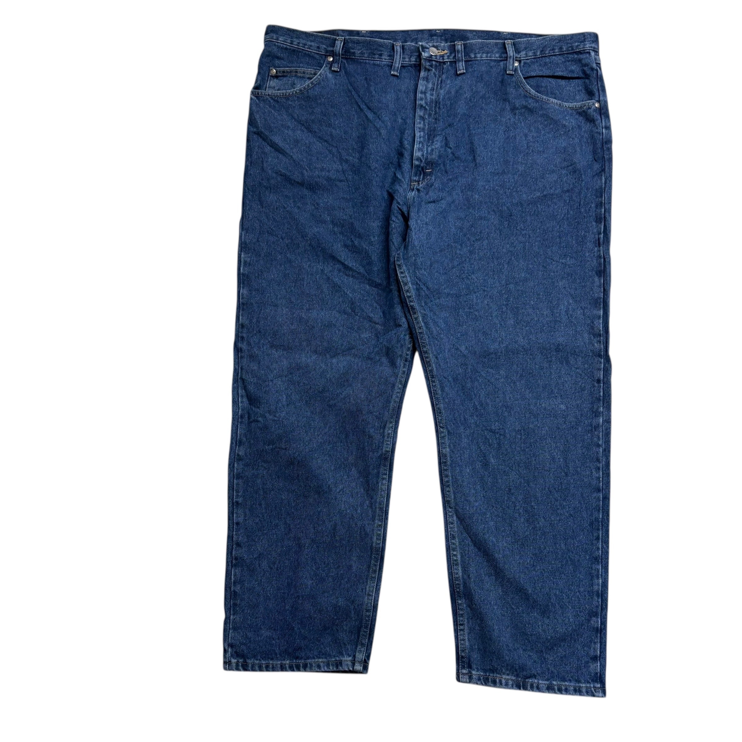 Wrangler Jeans W46 L30 Mens Mid Blue Baggy Relaxed Straight Fit Denim (E)