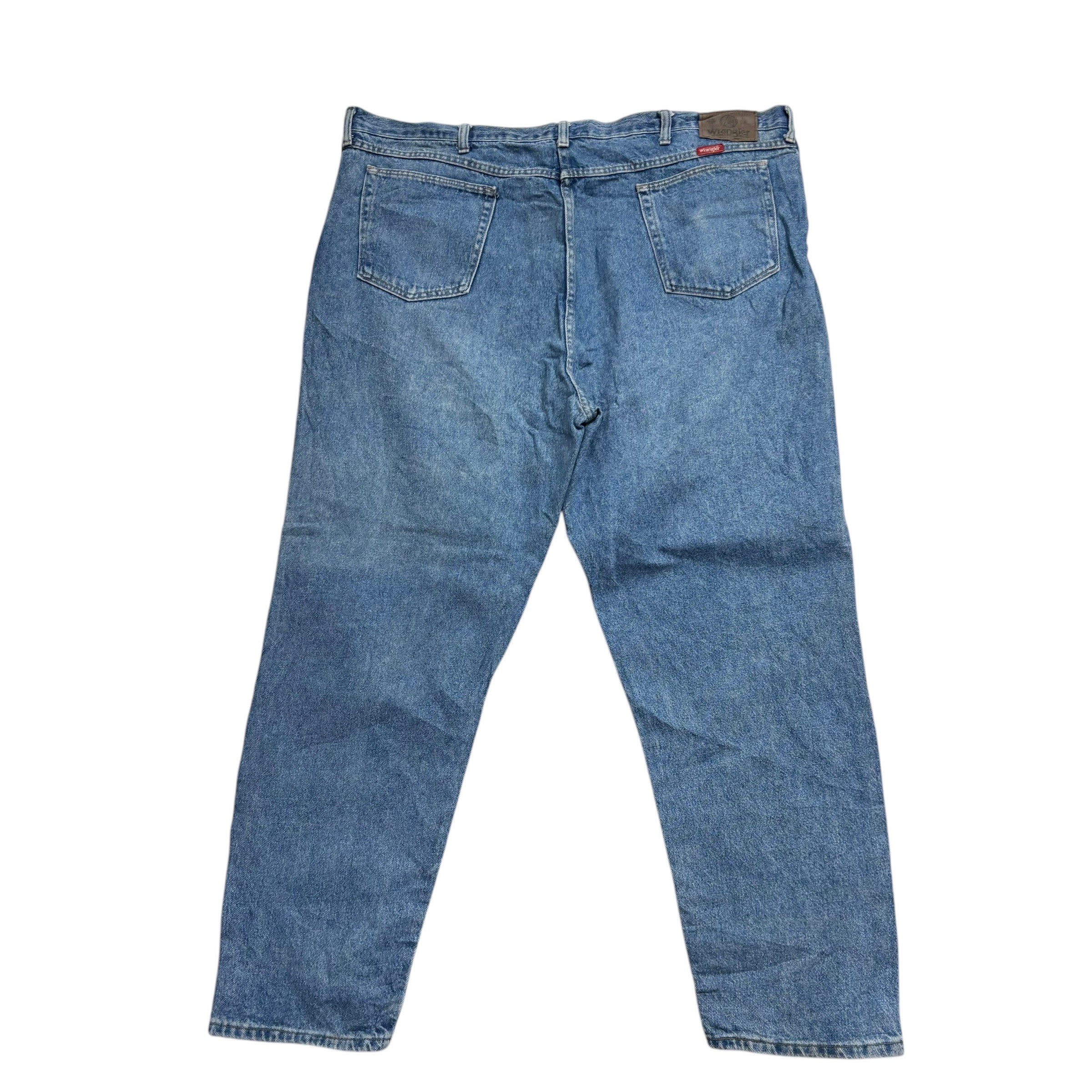 Wrangler Jeans W46 L32 Mens Light Blue Relaxed Taper Fit USA Made Vintage (E)