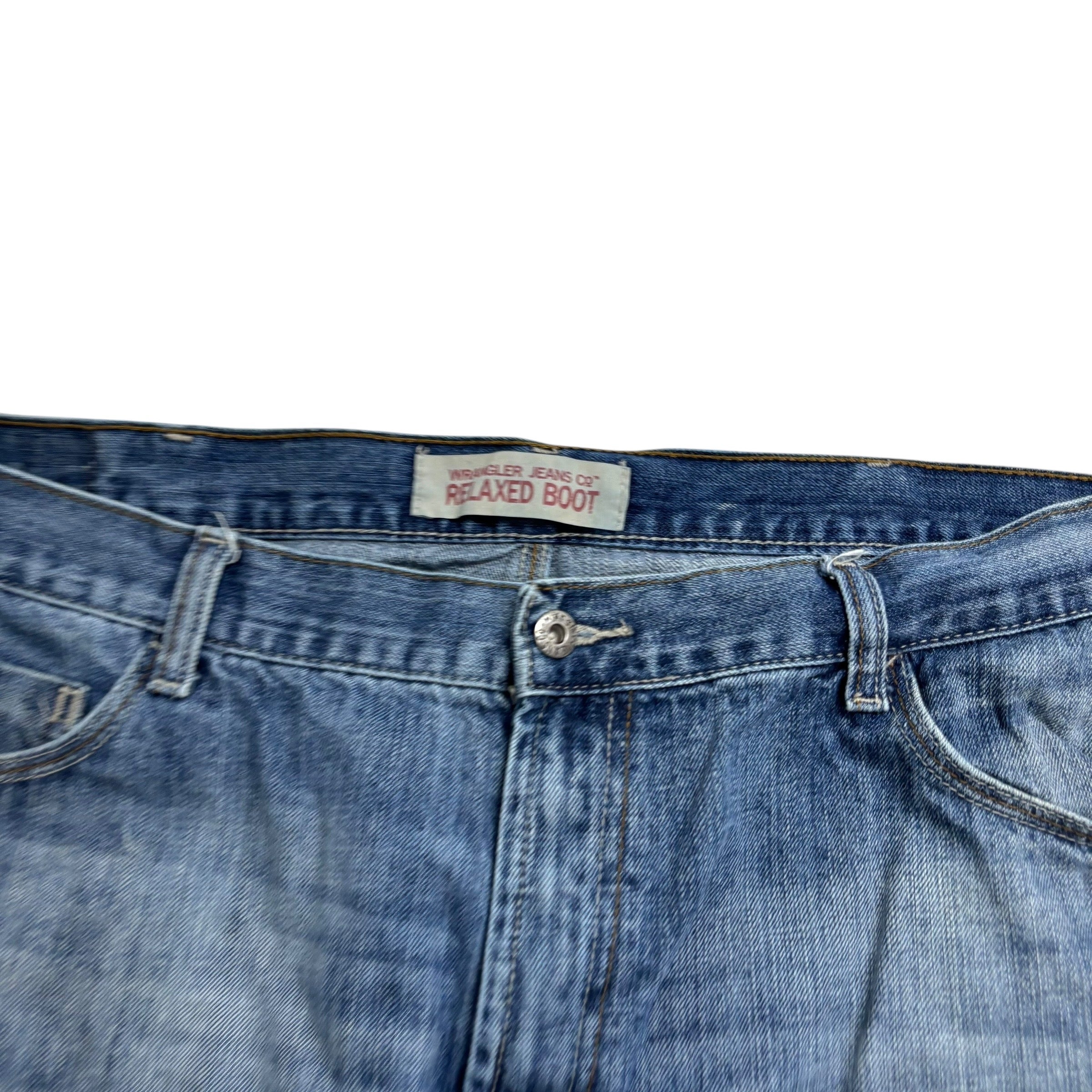 Wrangler Jeans W40 L32 Mens Mid Blue Relaxed Bootcut Fit Vintage Denim