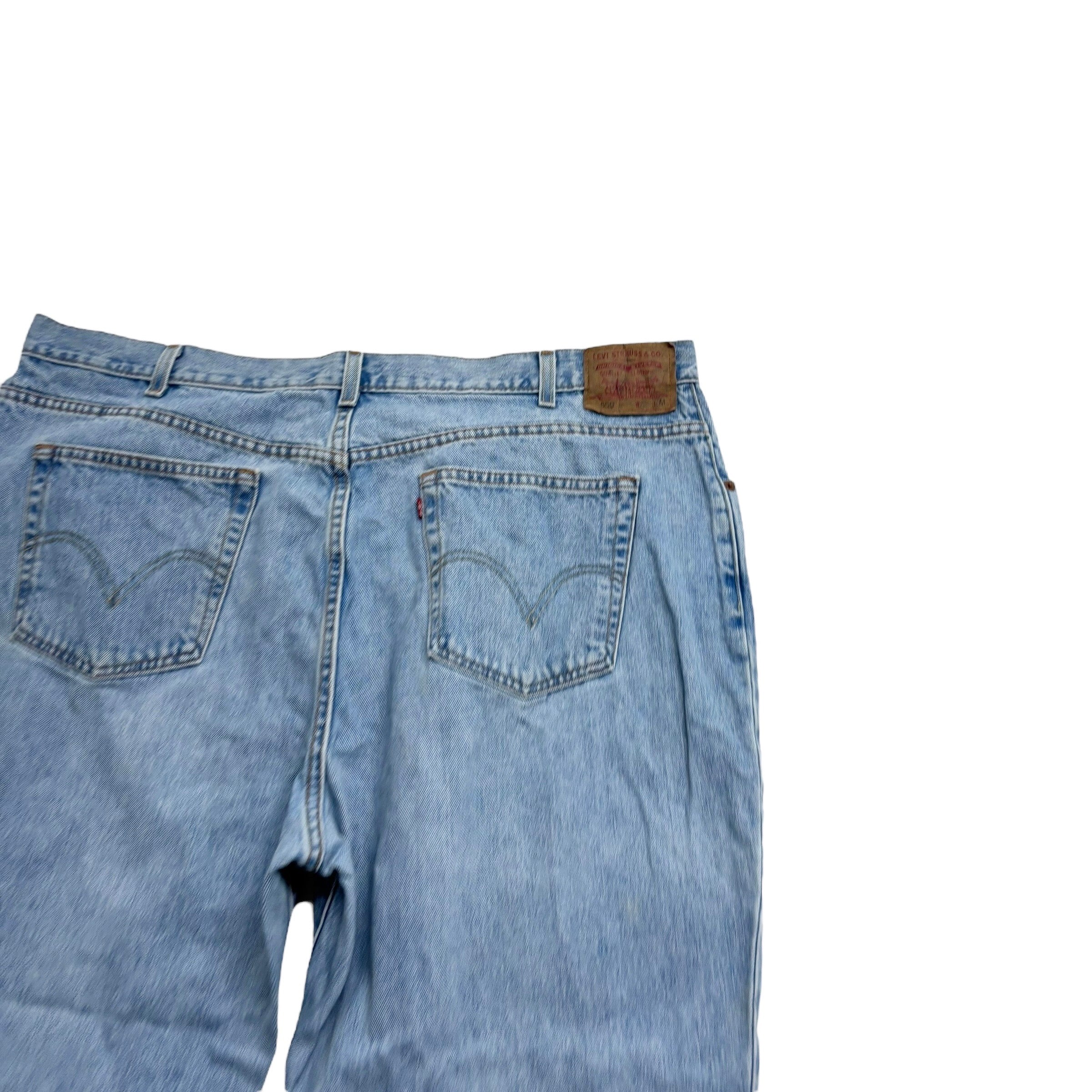 Levis 550 Jeans W44 L30 Womens Light Blue Relaxed Tapered Fit Vintage