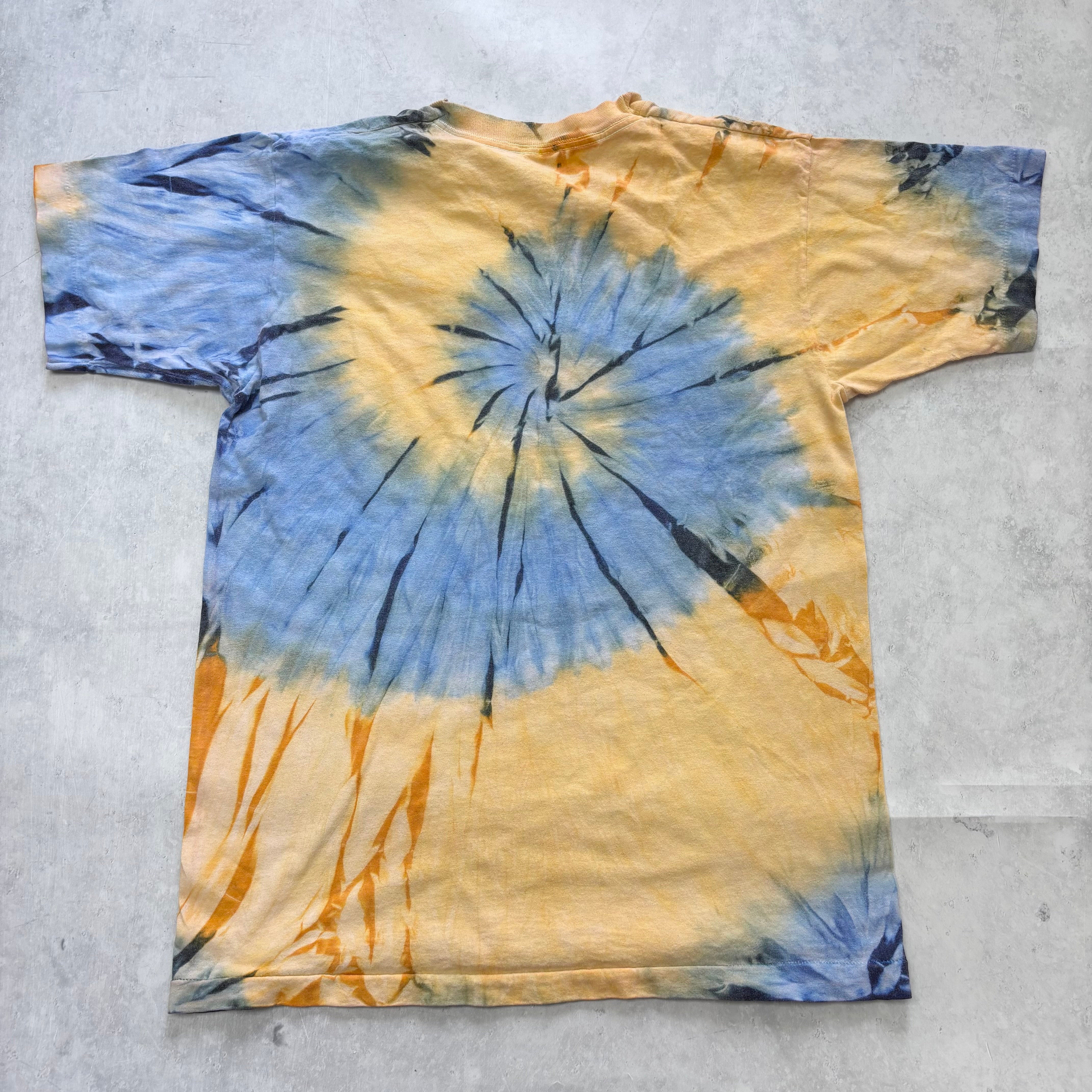 Vintage T Shirt Mens Medium Tie Die Single Stitch Graphic Print 90s USA (E)