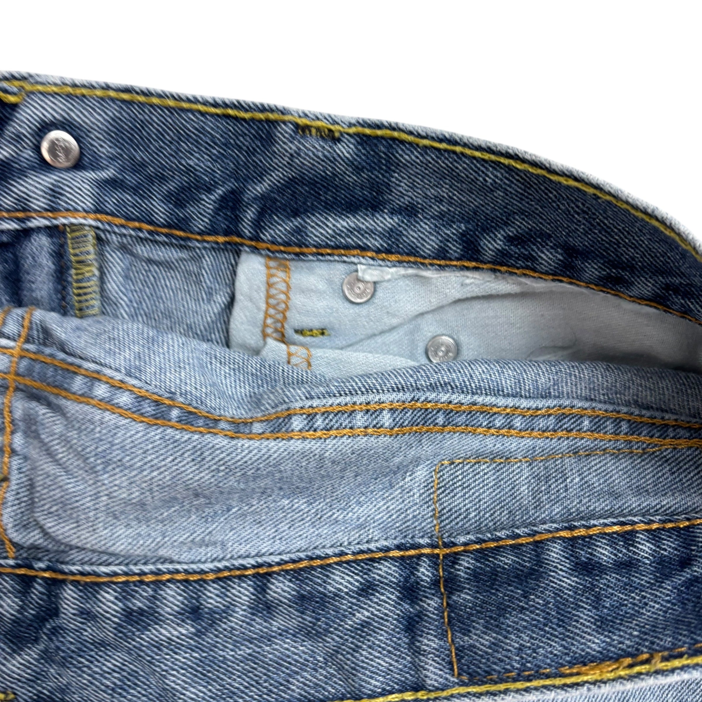 Levis 505 Jeans W36 L30 Mens Light Blue Regular Straight Fit Denim (F)