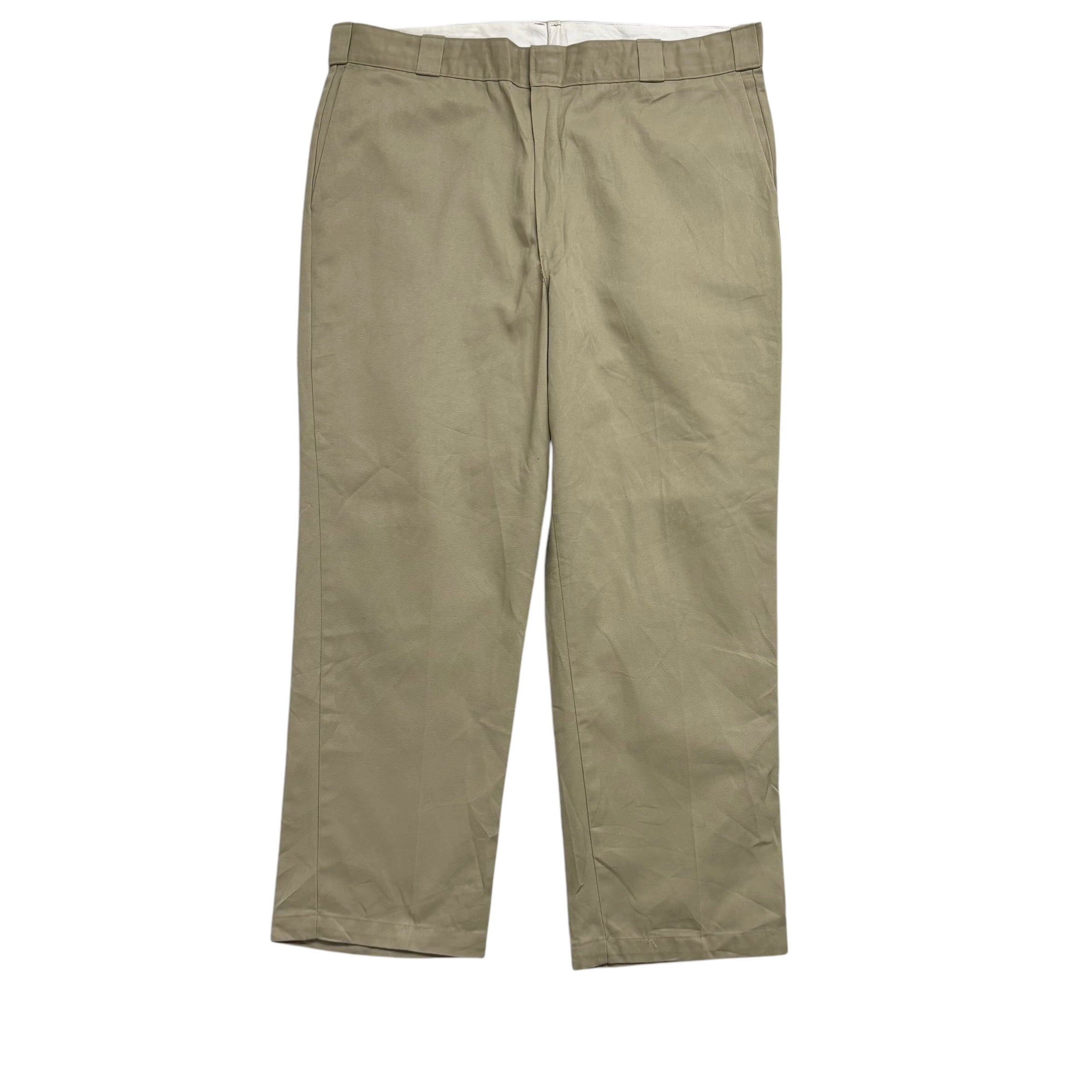 Dickies 874 Trousers W40 L30 Mens Beige Khaki Pants Original Made In USA Vintage