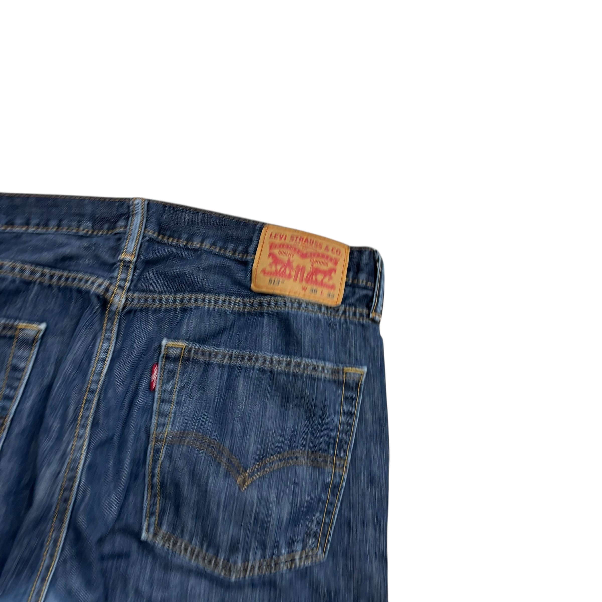 Levis 513 Jeans W34 L30 Mens Dark Blue Slim Straight Fit Denim