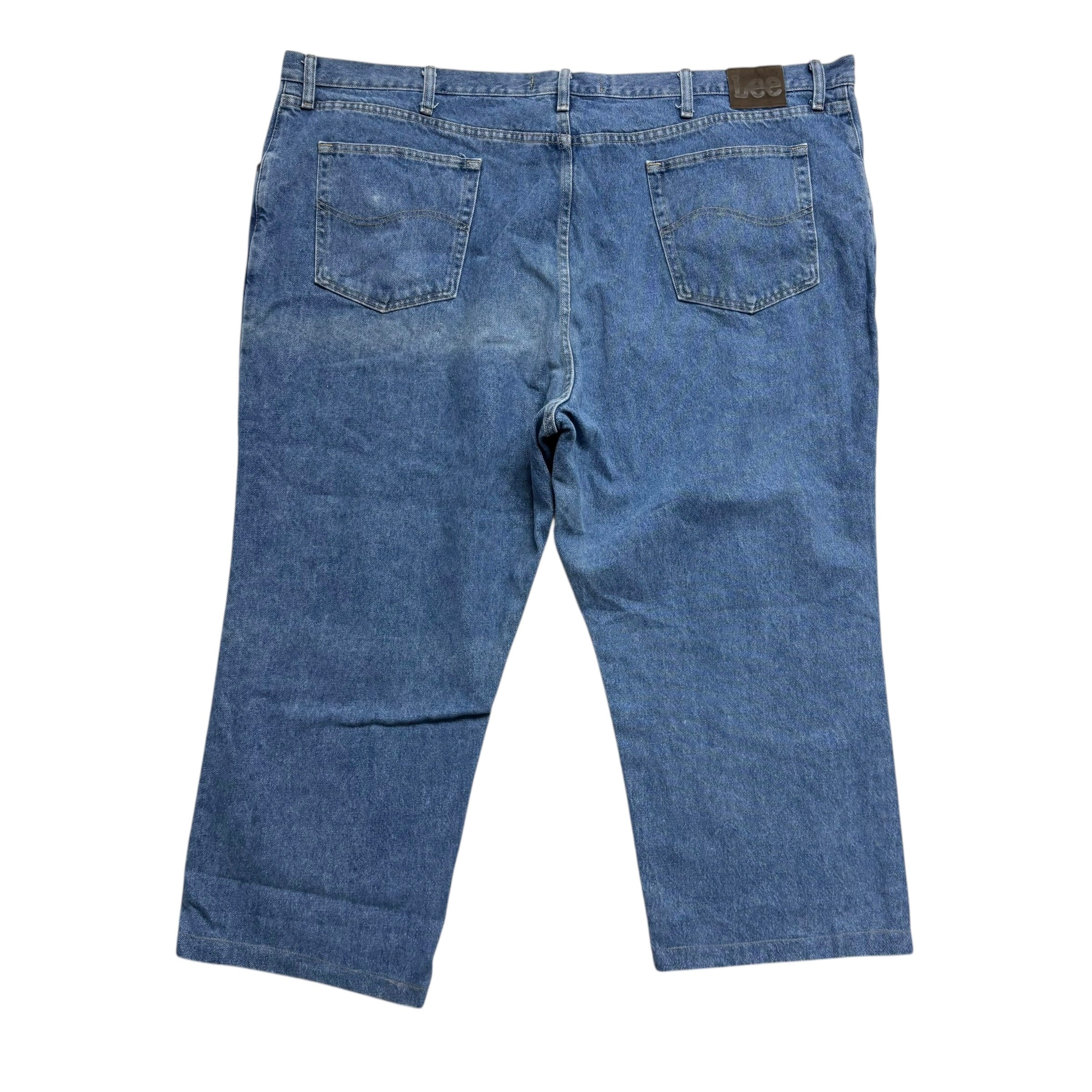 Lee Jeans W50 L25 Mens Mid Blue Regular Straight Fit Vintage Denim