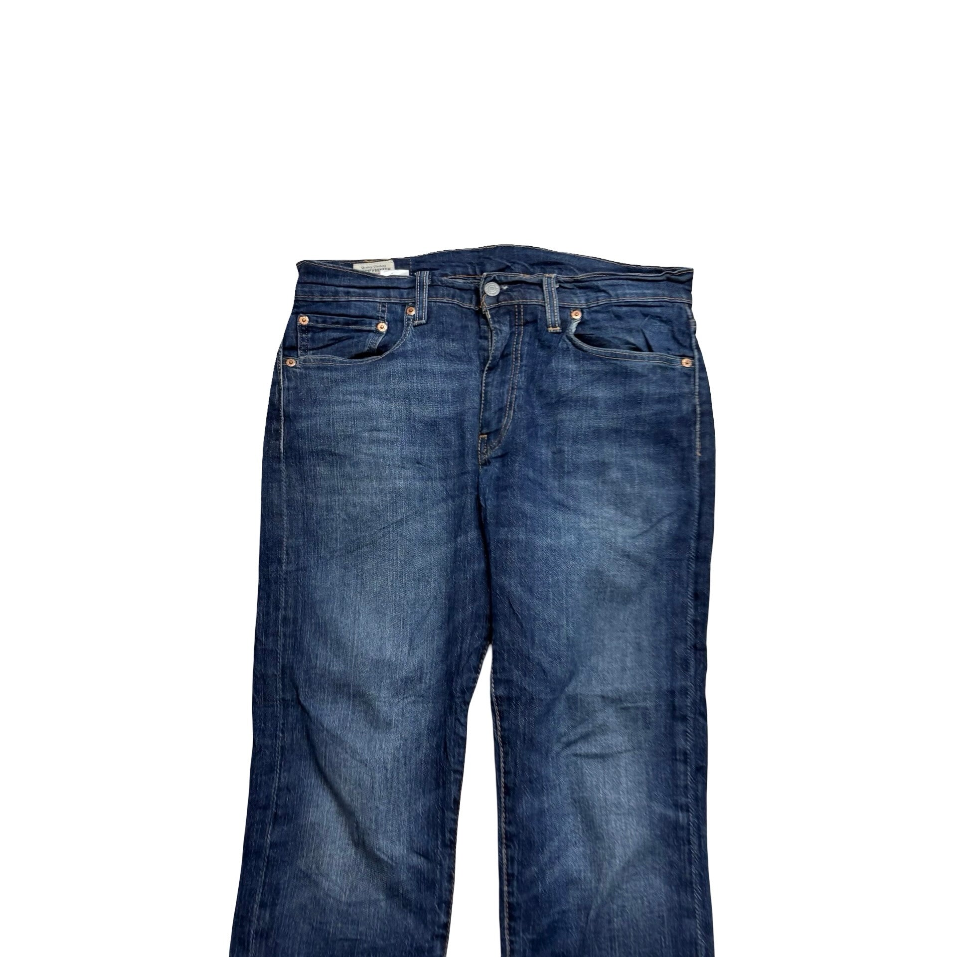 Levis 502 Jeans W32 L30 Mens Dark Blue Regular Tapered Fit Stretch Denim