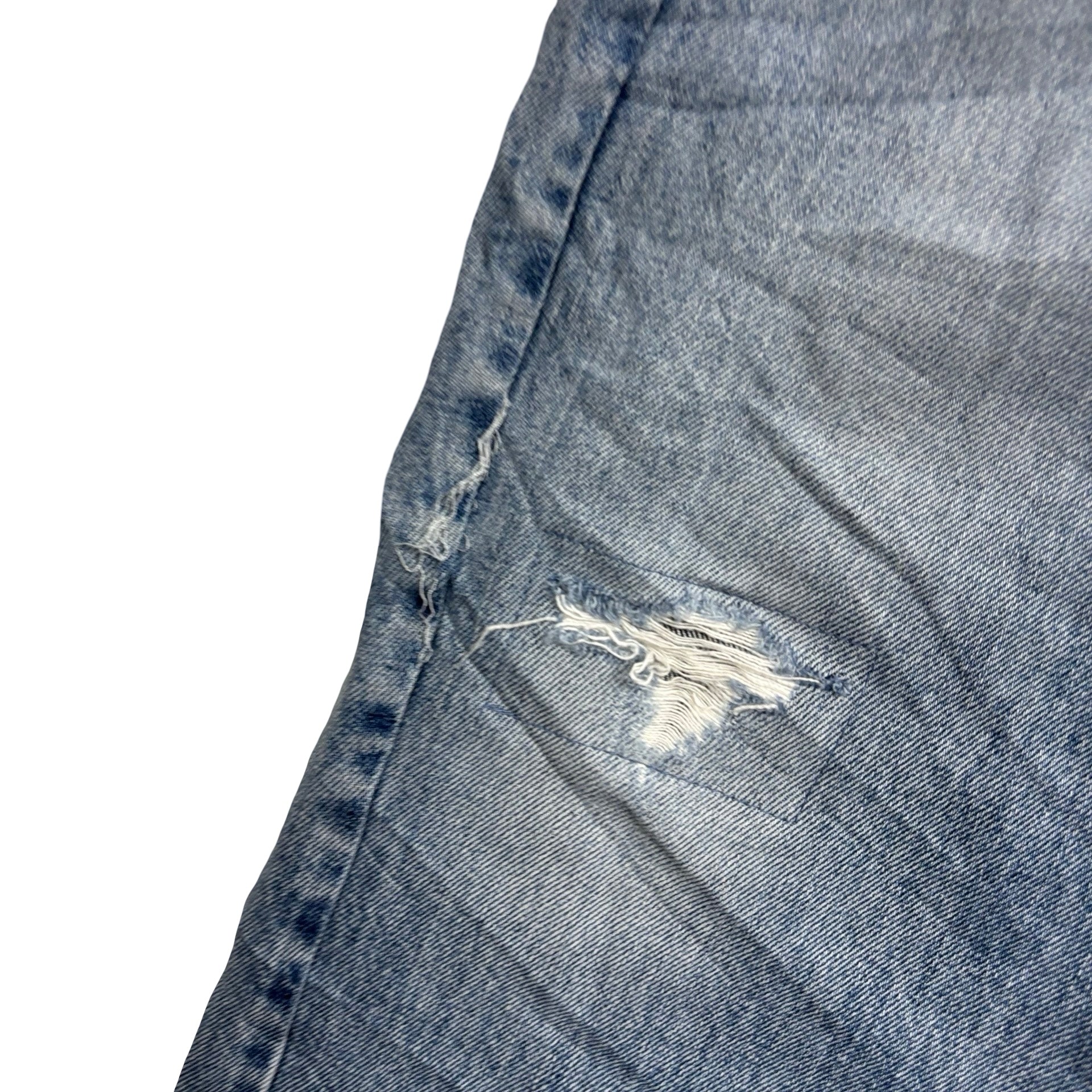 Levis 751 Jeans W34 L32 Mens Light Blue Regular Straight Fit Vintage Distressed