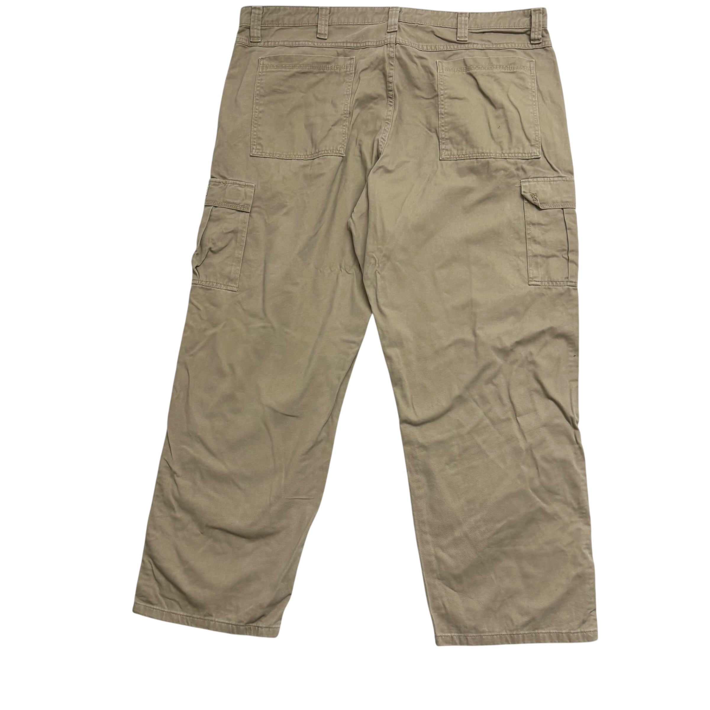 Wrangler Cargo Pants W44 L30 Mens Tan Relaxed Straight Fit Trousers (E)