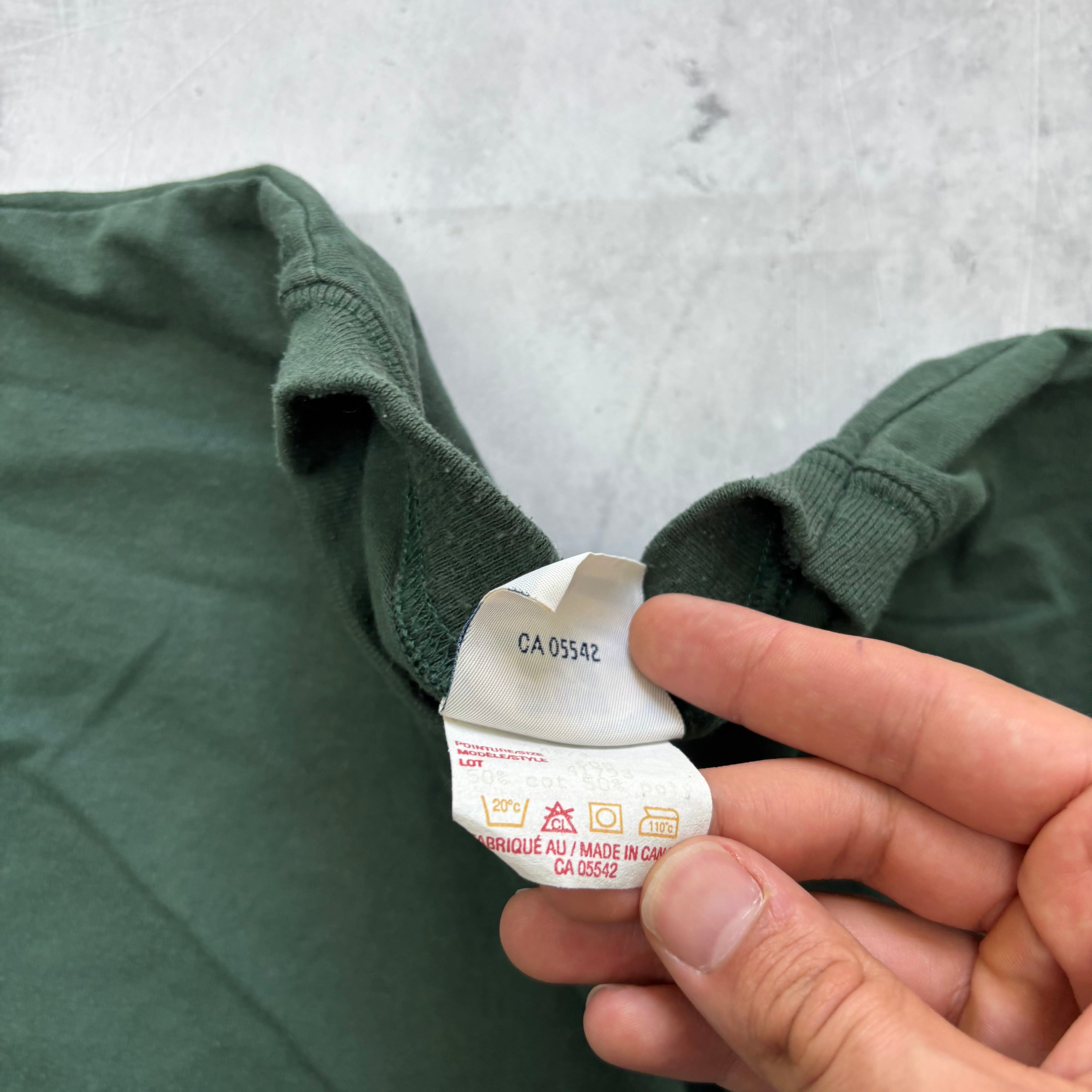 Vintage T Shirt Mens Medium Green Single Stitch Graphic Print 90s Tourist (E)