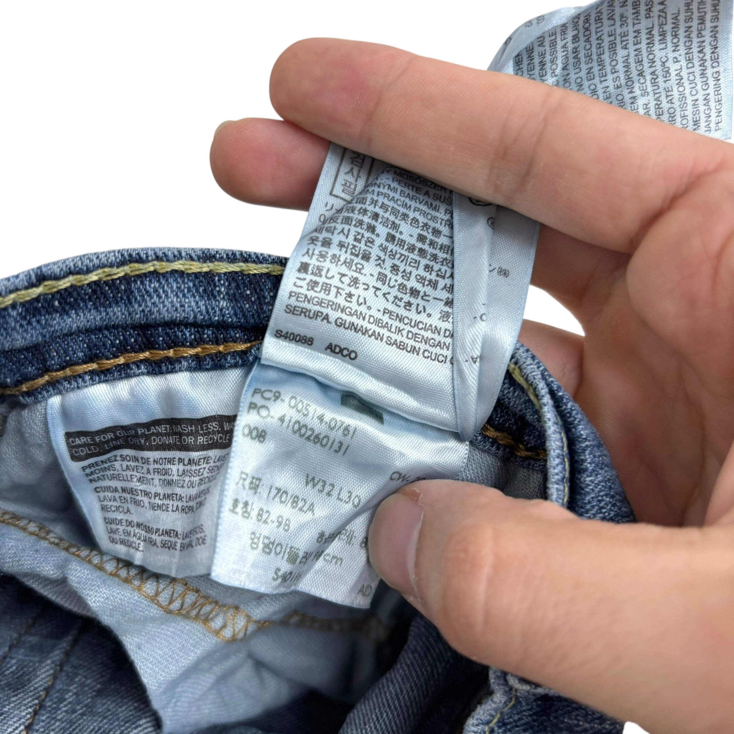 Levis 514 Jeans W32 L30 Mens Mid Blue Regular Straight Fit Stretch Denim