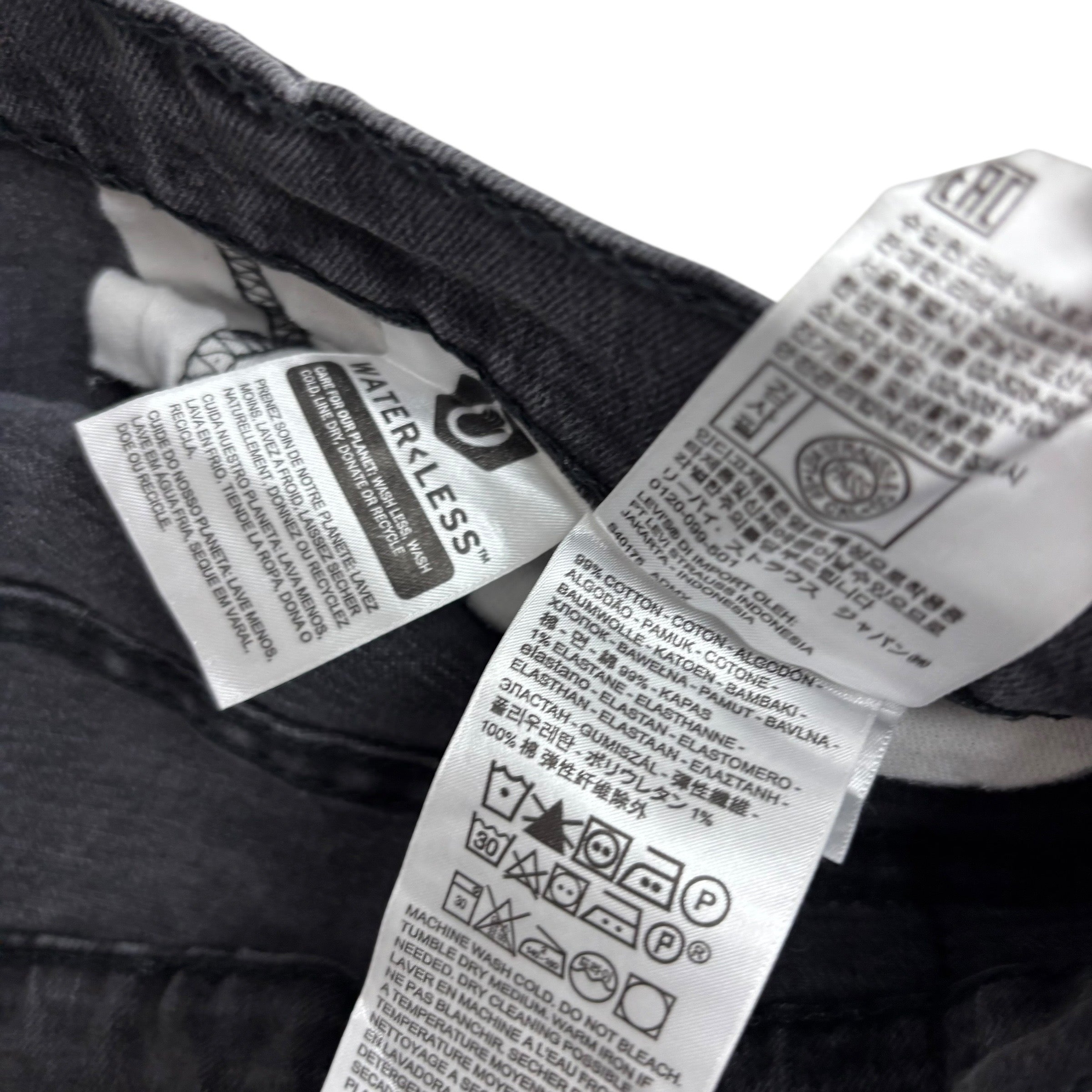Levis 511 Jeans W33 L29 Mens Black Slim Fit Stretch Denim