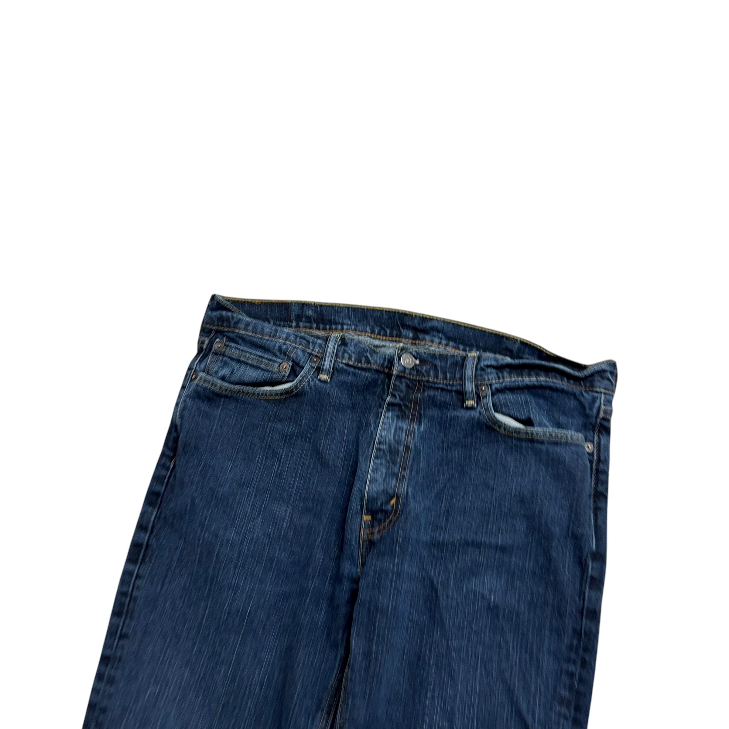 Levis 541 Jeans W36 L30 Mens Dark Blue Athletic Tapered Fit Stretch Denim