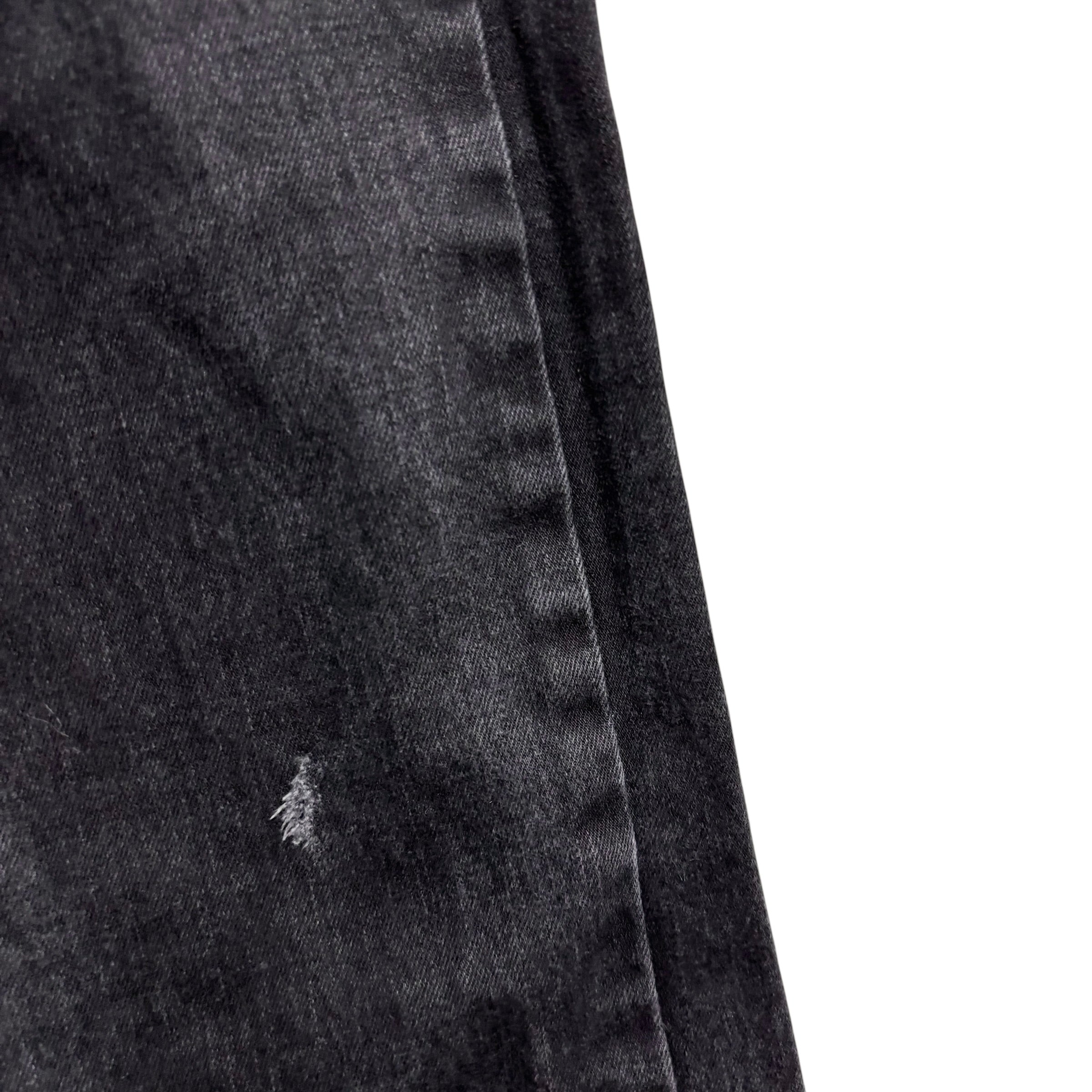 Levis 502 Jeans W32 L29 Mens Black Regular Tapered Fit Stretch Denim (F)