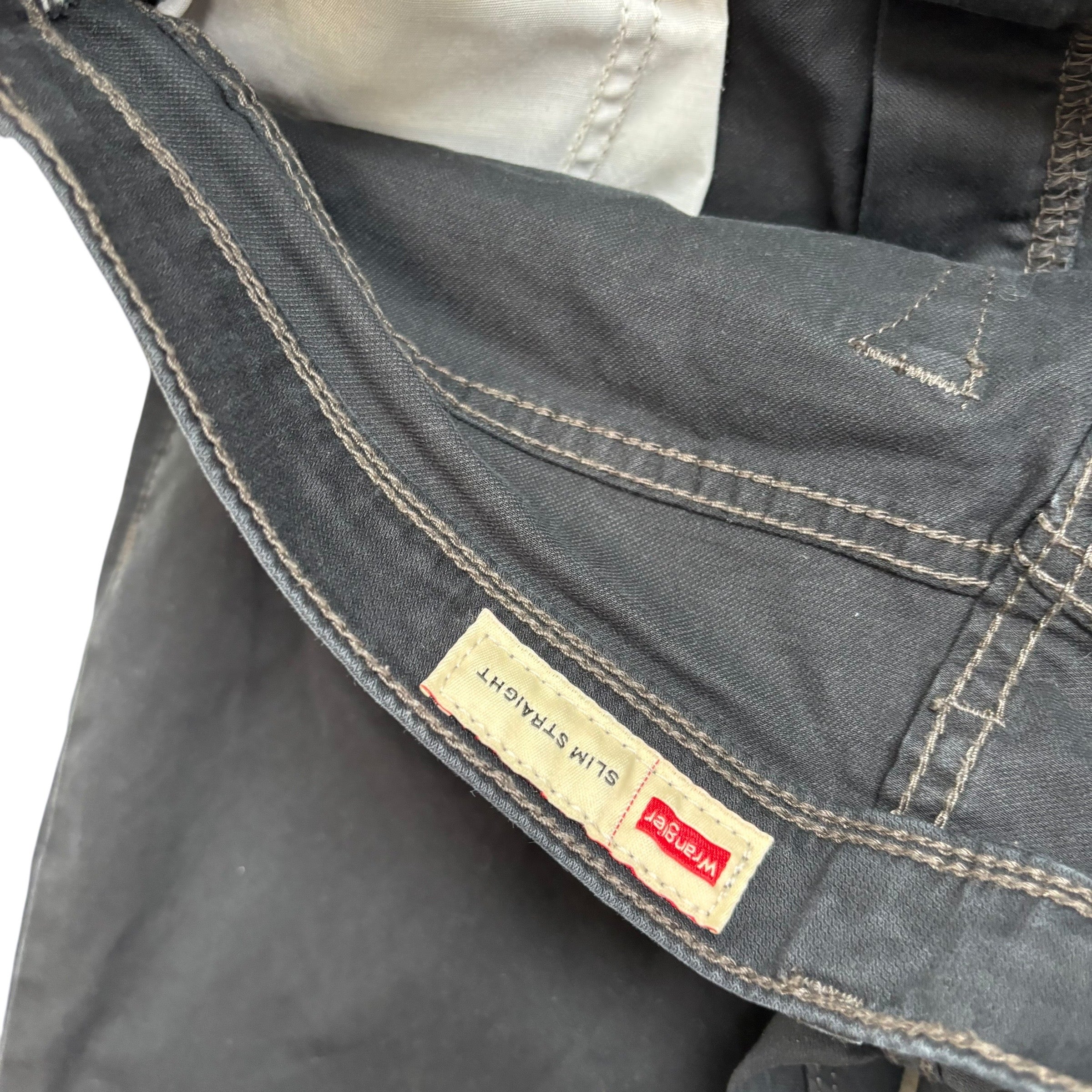 Wrangler Trousers W32 L32 Mens Black Regular Straight Fit Stretch Pants (E)