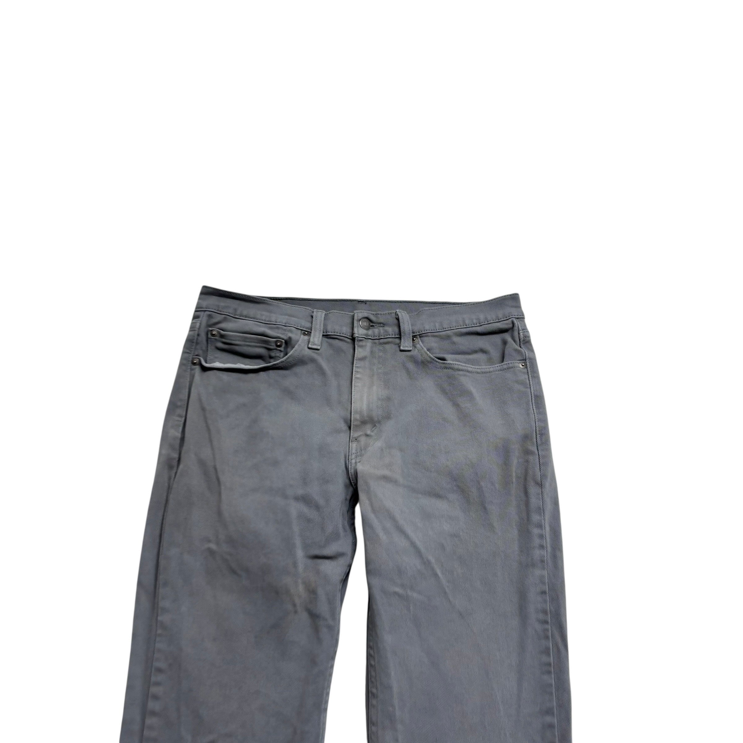 Levis 514 Jeans W34 L32 Mens Grey Regular Straight Fit Stretch Denim (F)