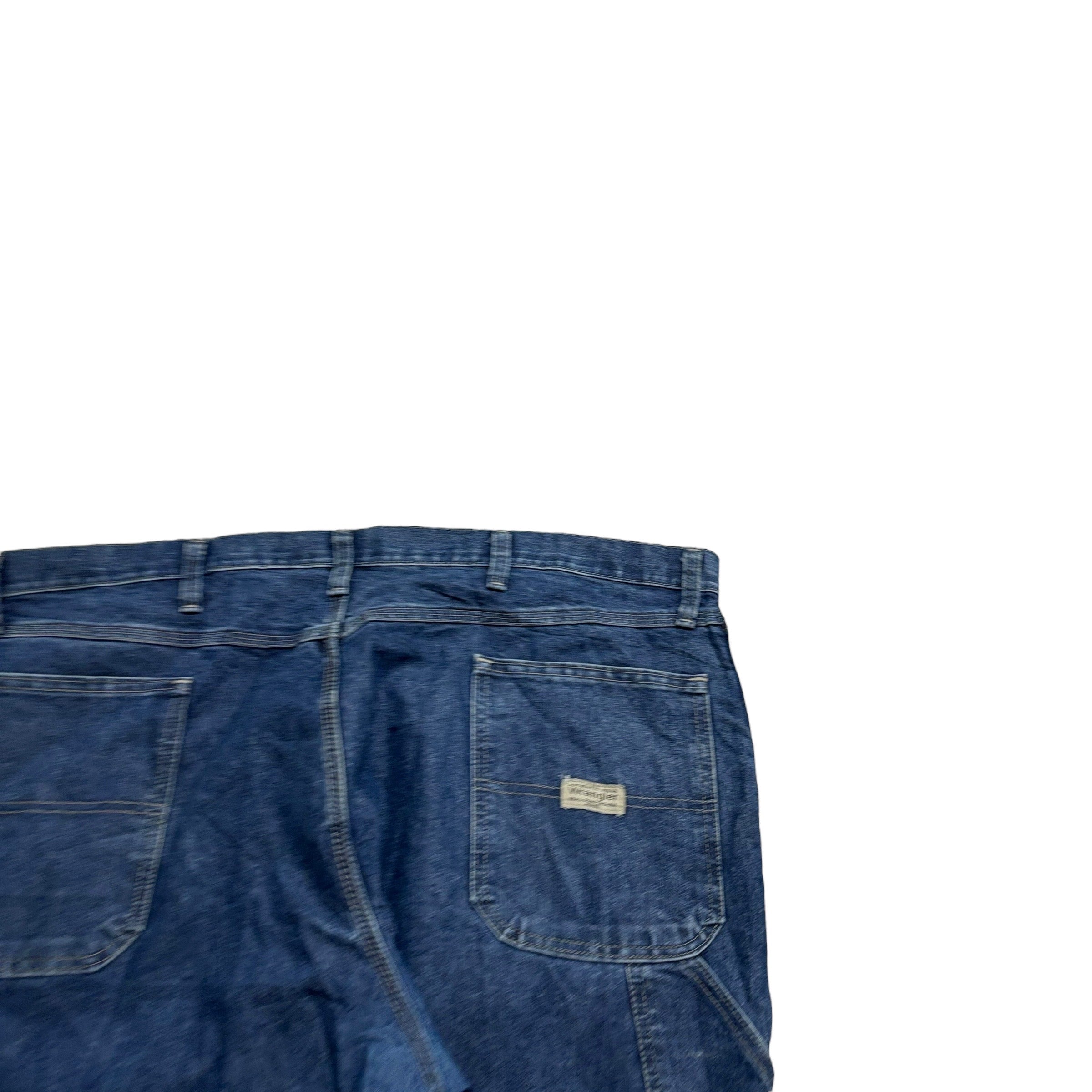 Wrangler Carpenter Jeans W42 L29 Mens Dark Blue Baggy Relaxed Fit Denim (E)