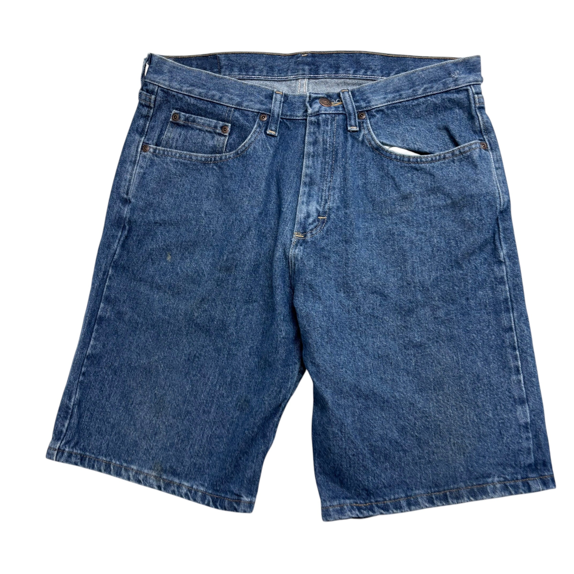 Wrangler Baggy Jorts W33 Mens Denim Shorts Mid Blue Relaxed Fit (F)
