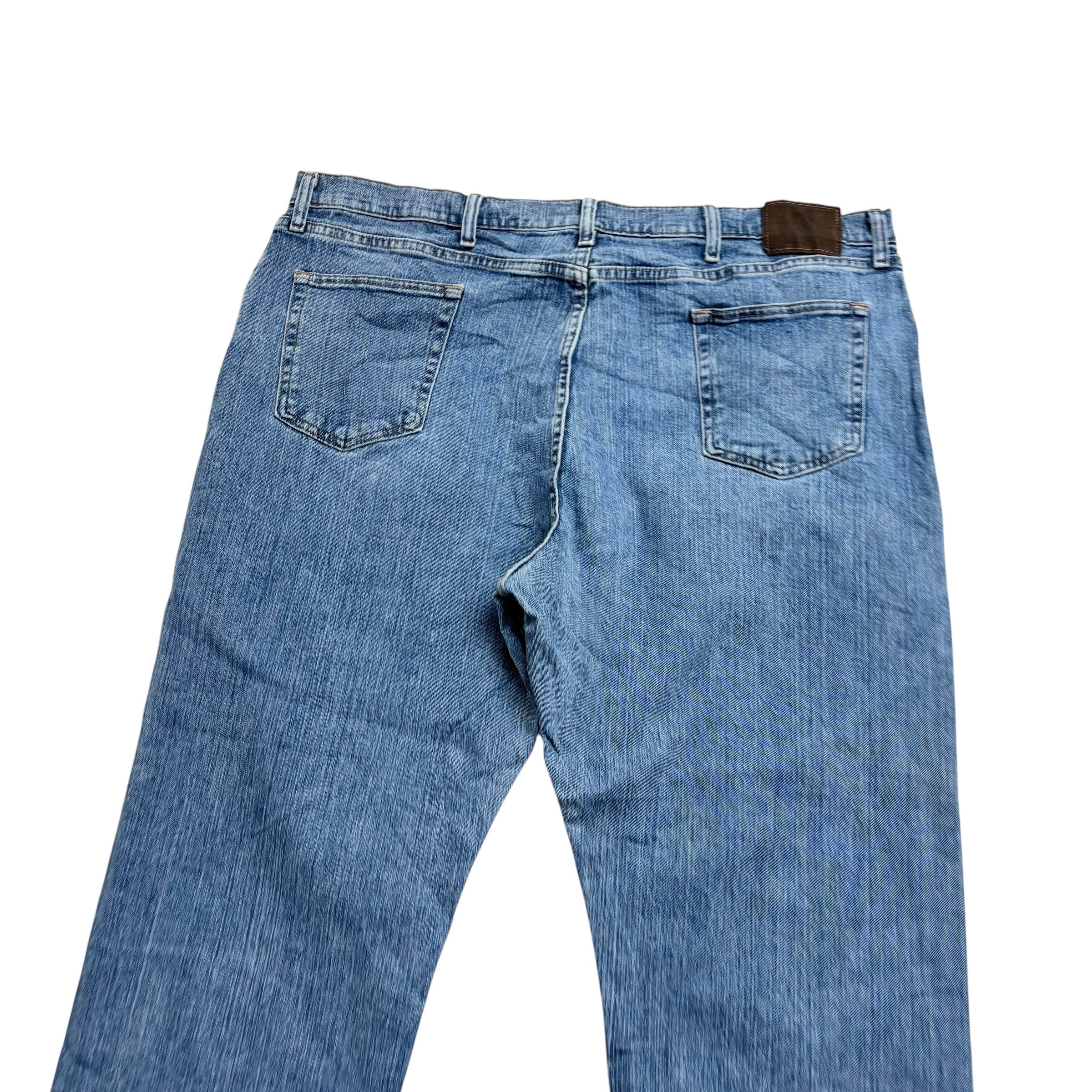 Wrangler Jeans W42 L30 Mens Light Blue Relaxed Straight Fit Stretch Denim (E)