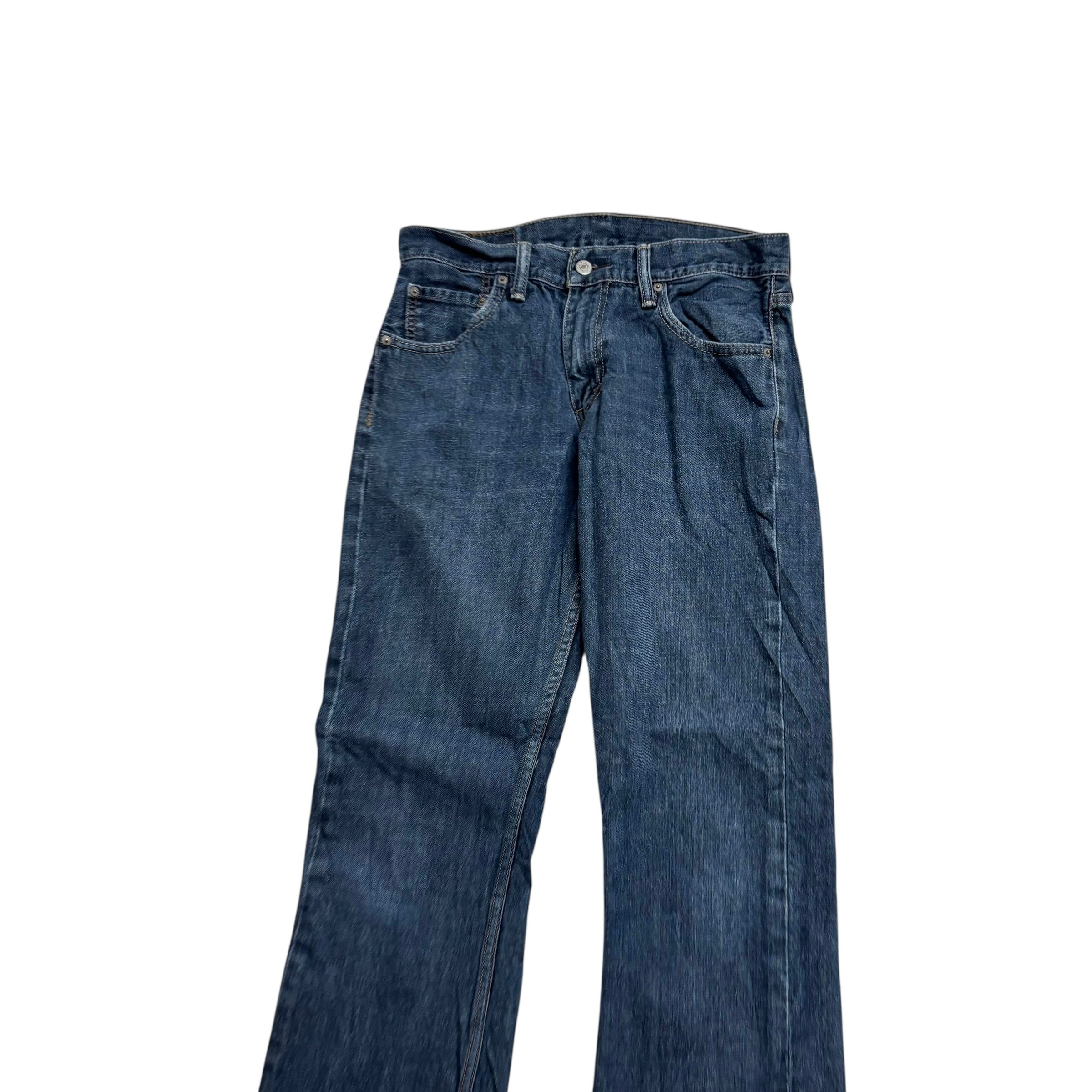 Levis 527 Jeans W32 L32 Mens Dark Blue Slim Bootcut Fit Denim (E)