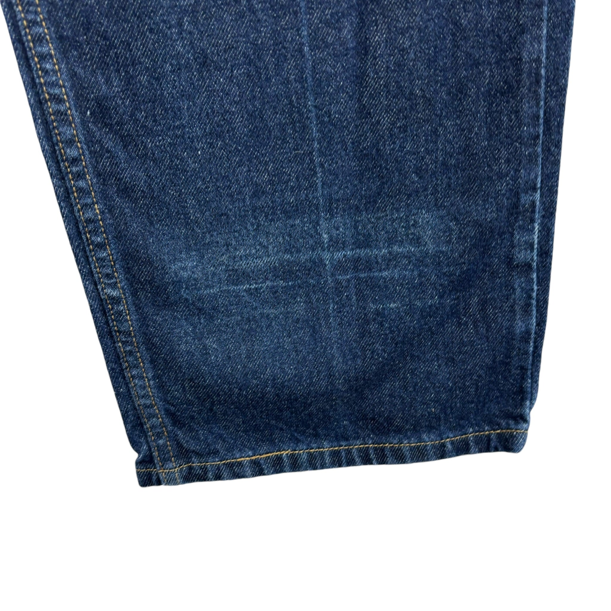 Levis 505 Jeans W42 L32 Mens Dark Blue Regular Straight Fit Vintage Denim