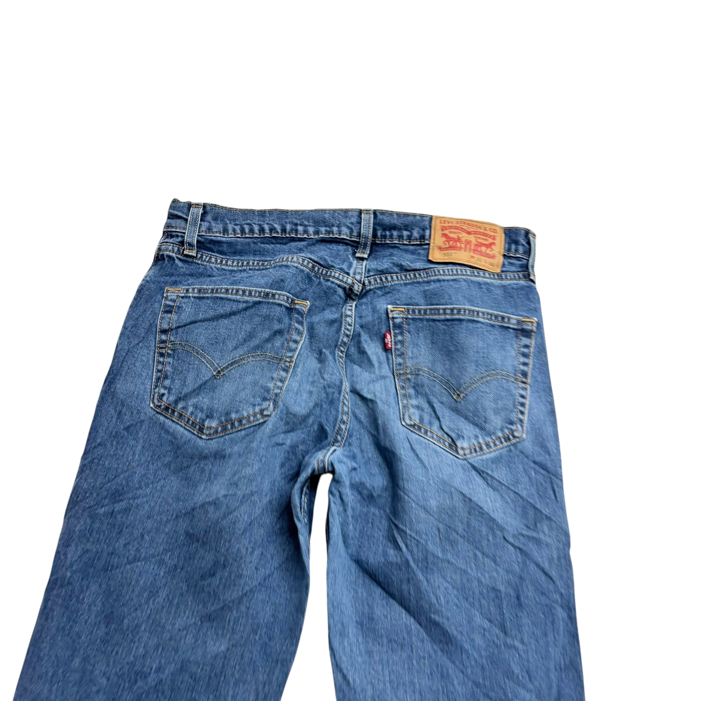 Levis 511 Jeans W29 L32 Mens Mid Blue Slim Fit Stretch Denim (E)