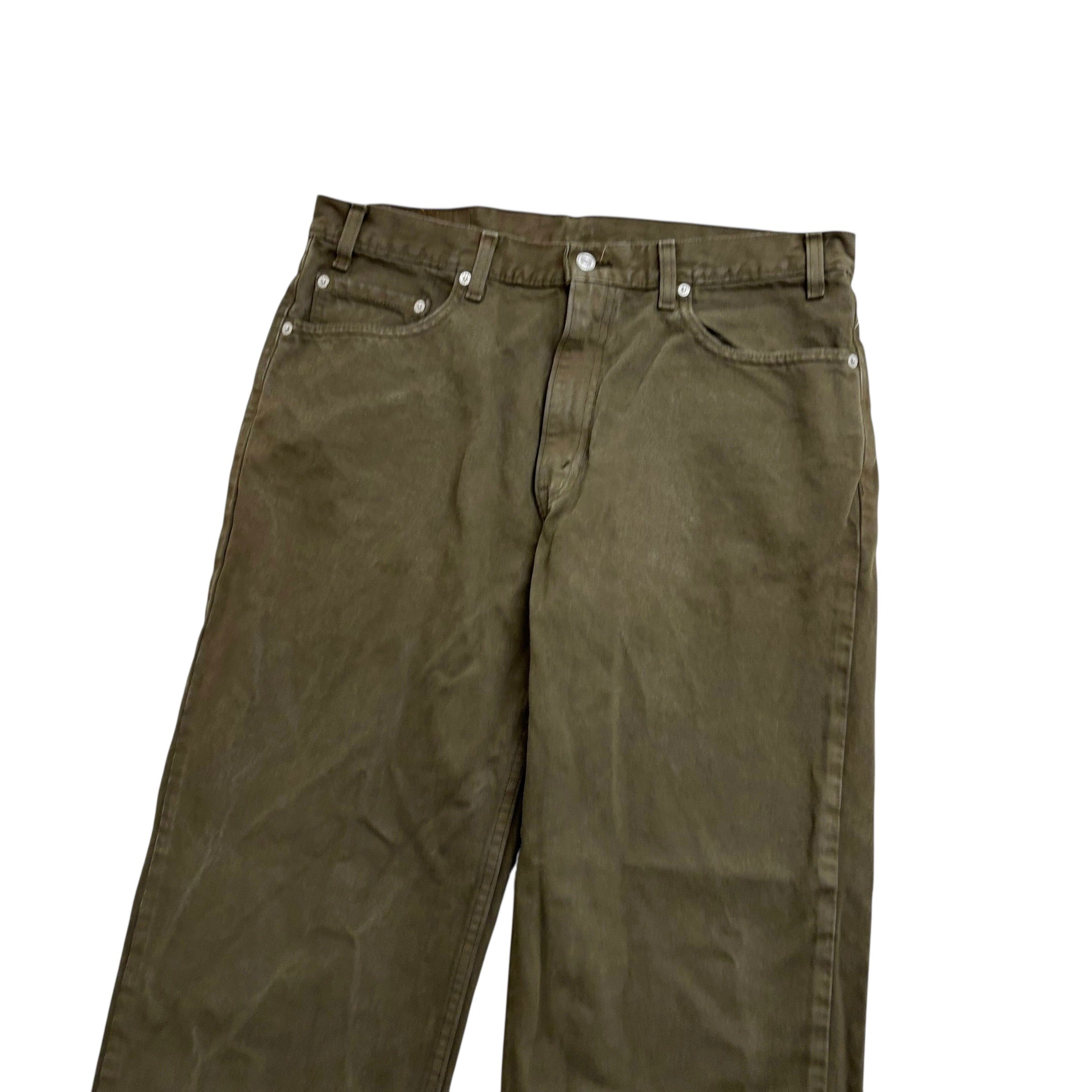 Levis 550 Jeans W36 L30 Mens Green Relaxed Straight Fit Made In USA Vintage (E)