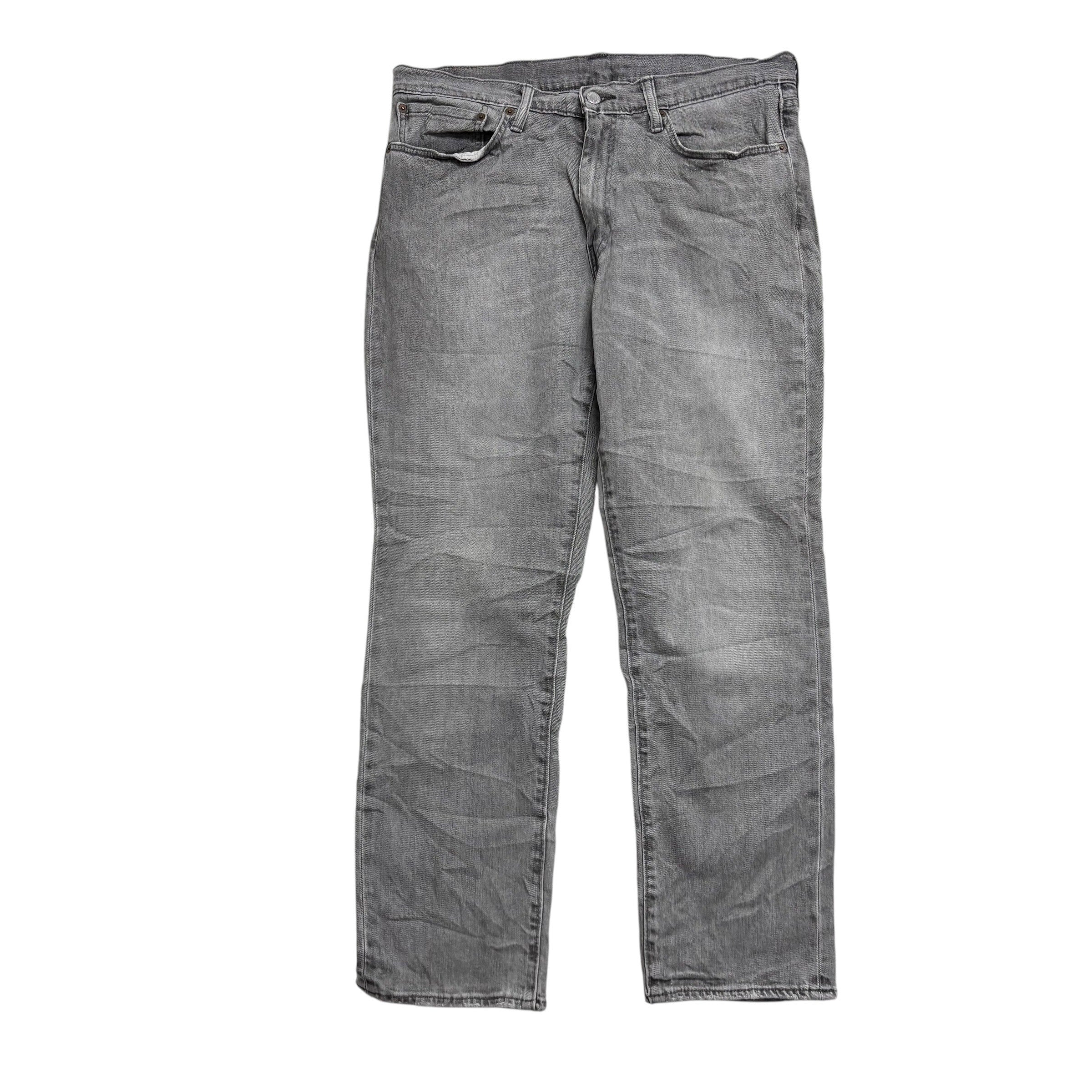 Levis 541 Jeans W34 L30 Mens Grey Athletic Tapered Fit Stretch Denim (E)