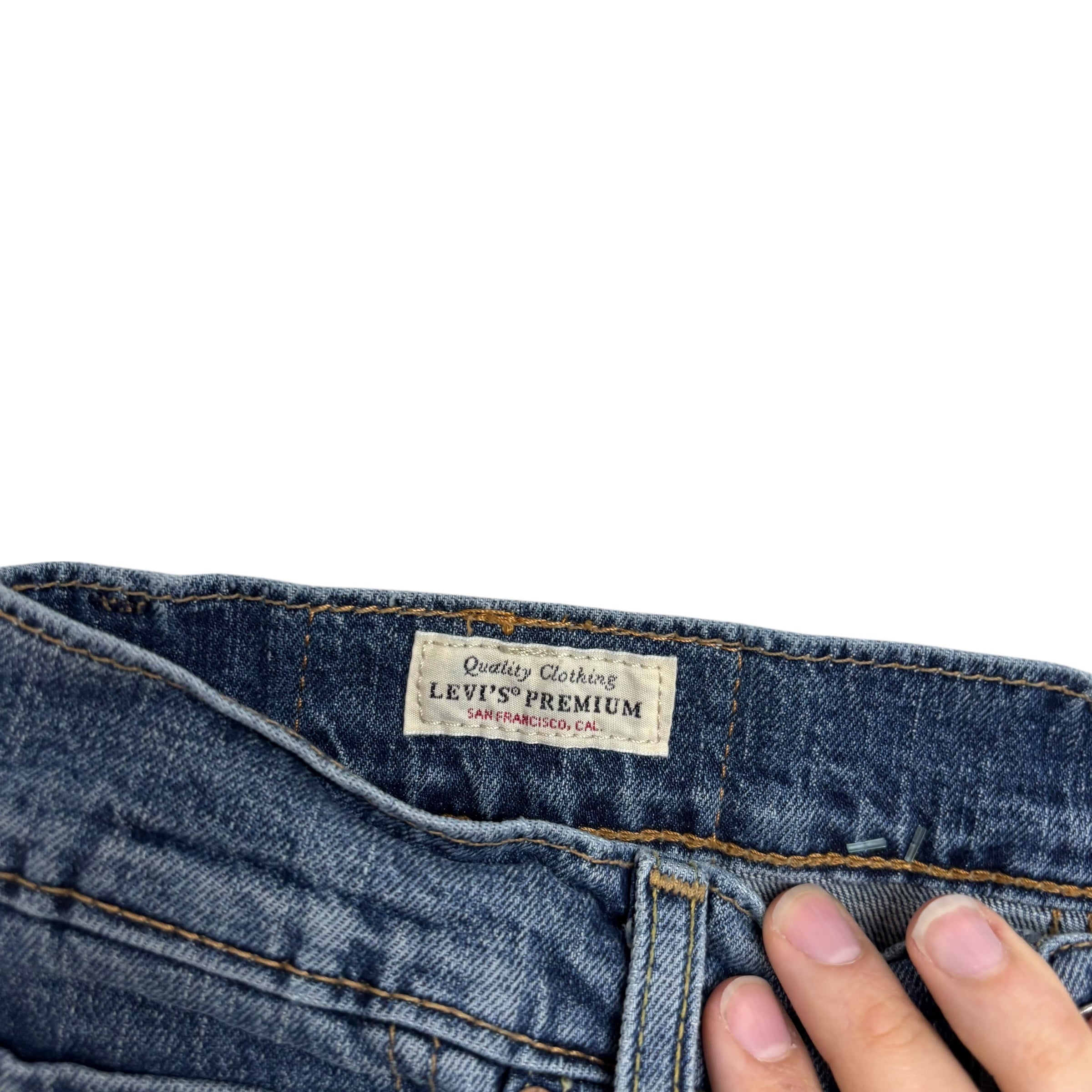 Levis 512 Jeans W28 L28 Mens Mid Blue Slim Tapered Fit Stretch Denim (E)