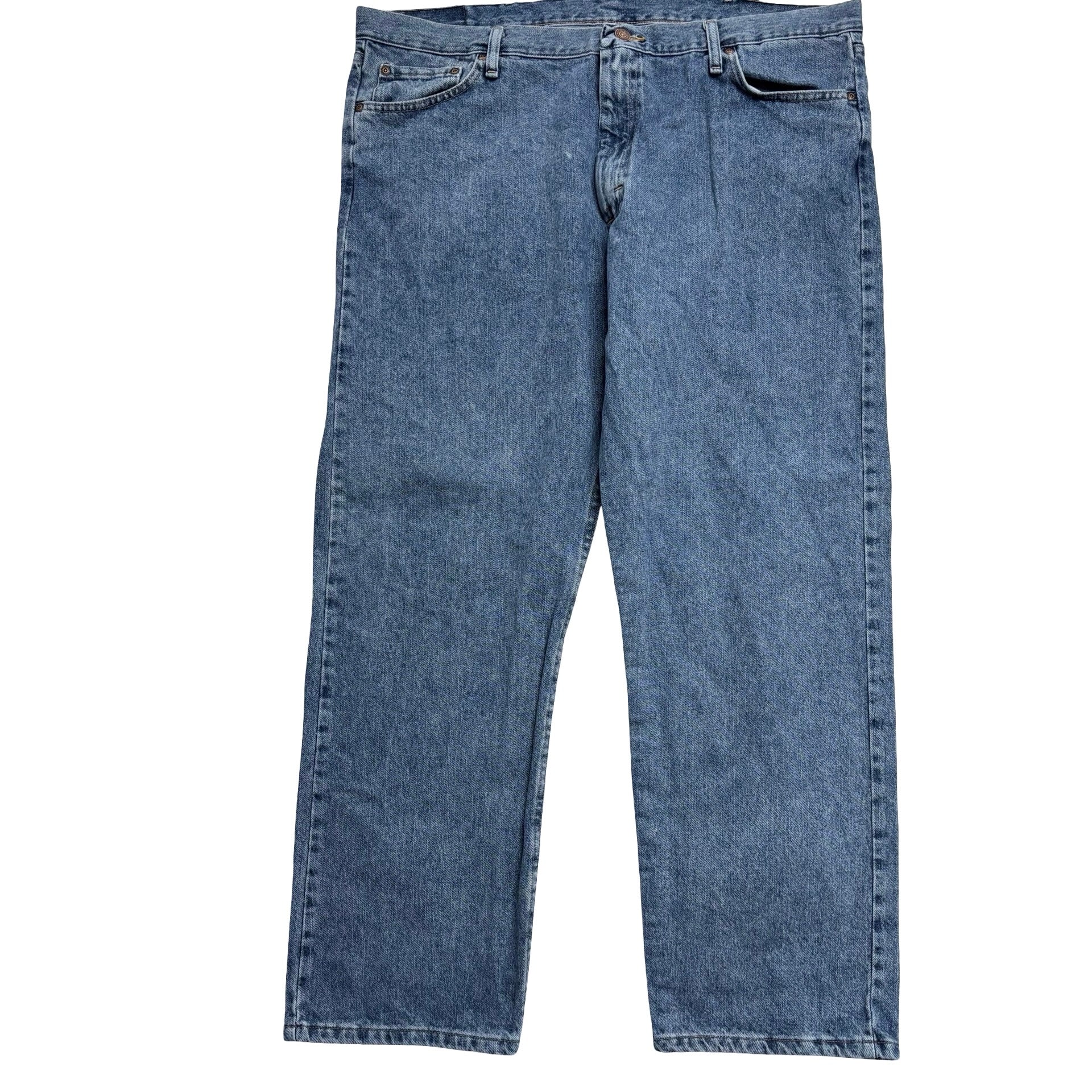 Wrangler Jeans W42 L30 Mens Light Blue Relaxed Straight Fit Denim (E)