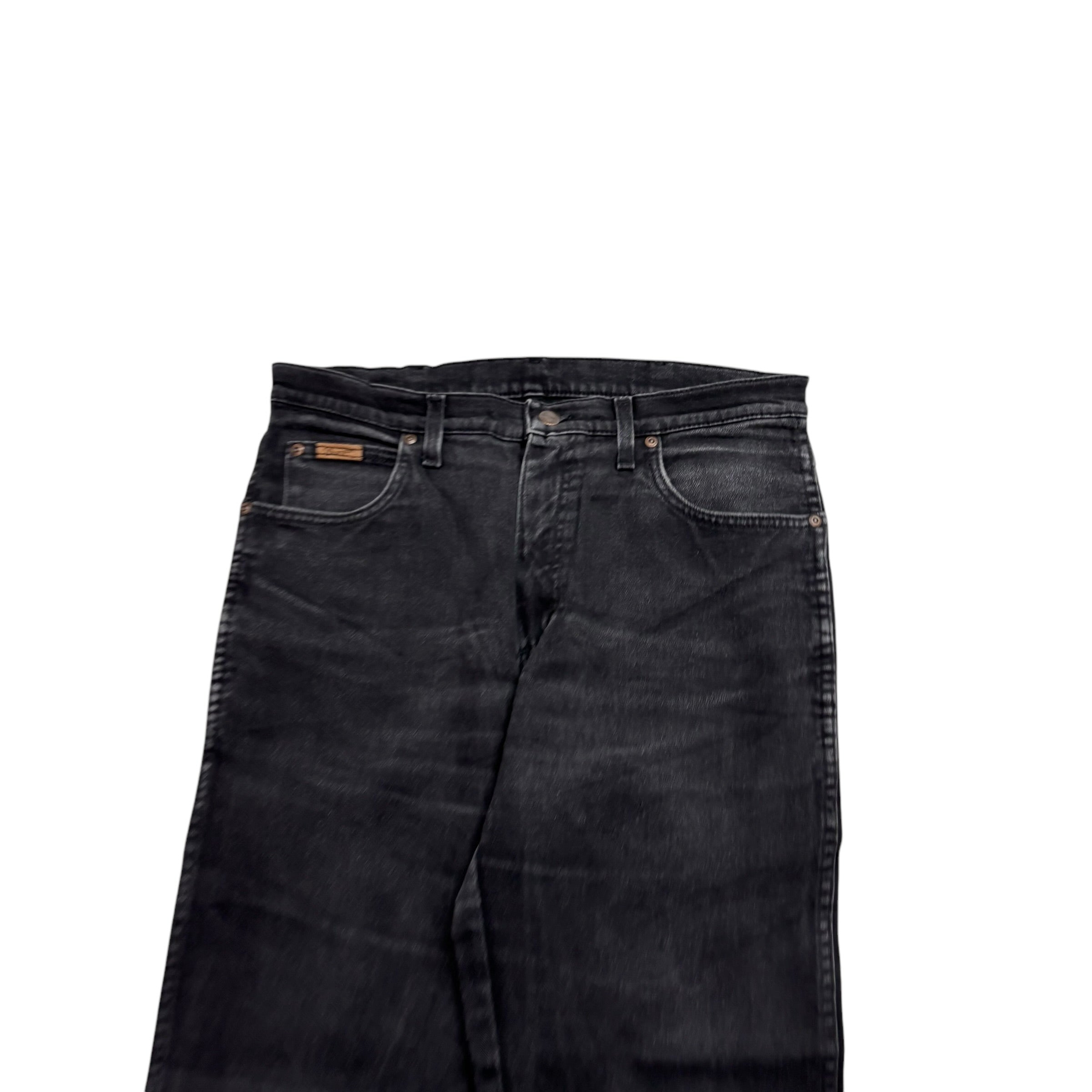 Wrangler Texas Stretch Jeans W32 L30 Mens Black Regular Straight Fit Denim