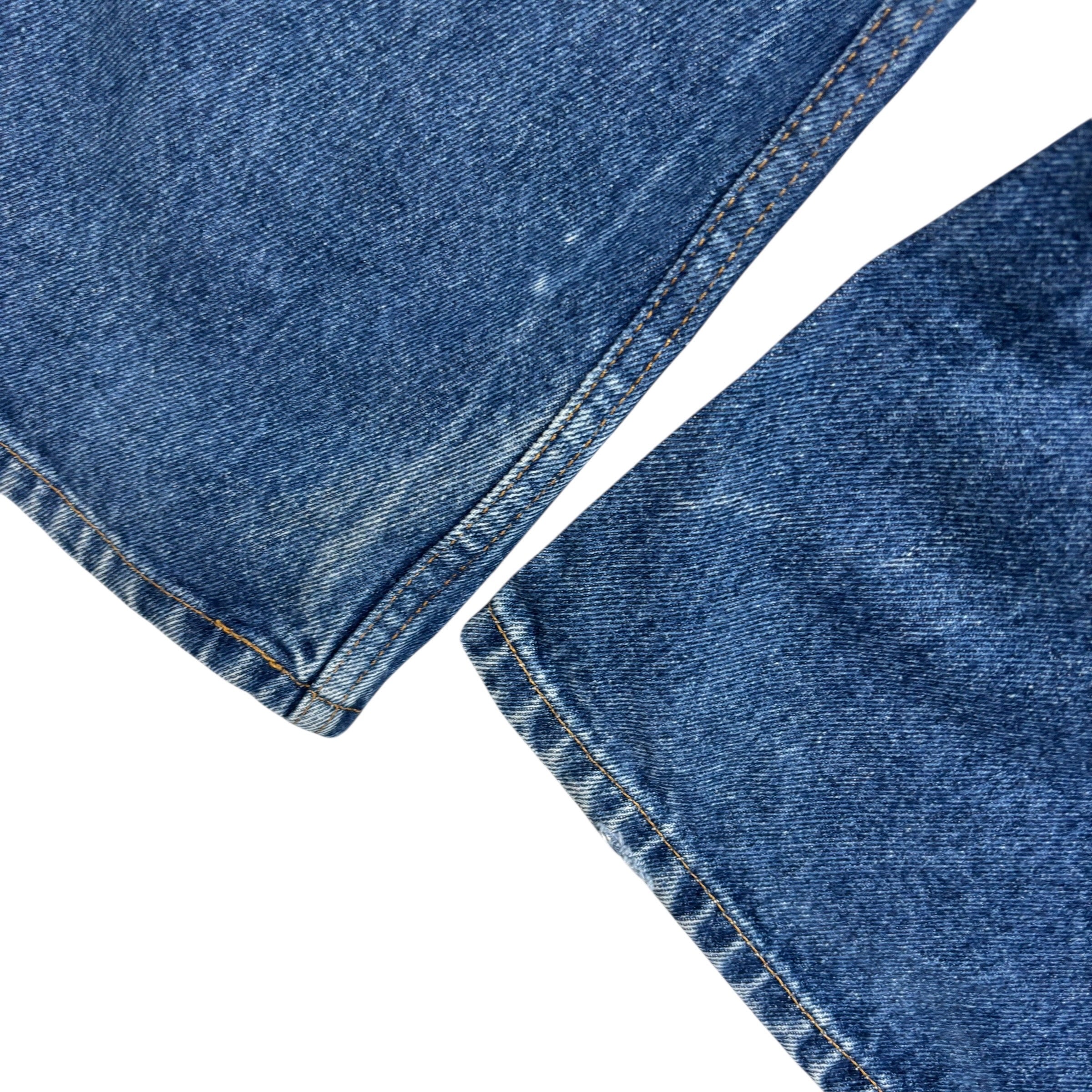 Levis 505 Jeans W32 L32 Mens Mid Blue Regular Straight Fit Vintage 90s Denim