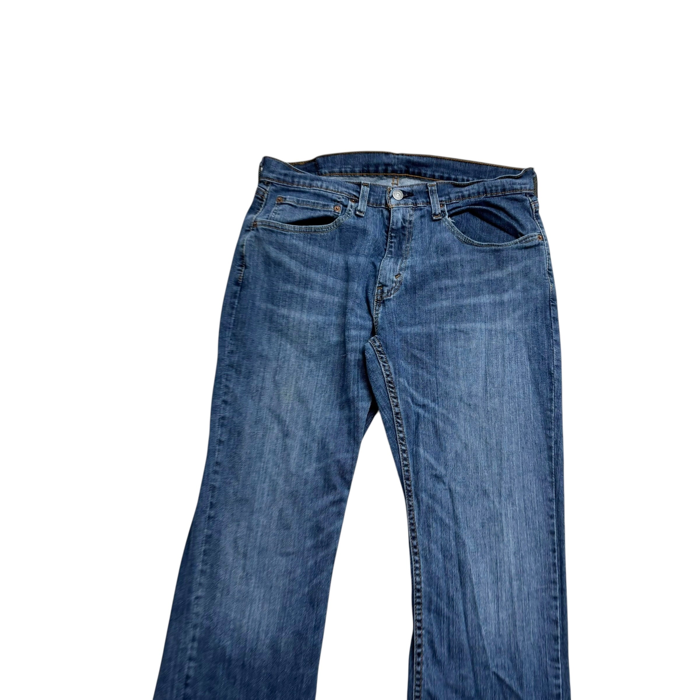Levis 559 Jeans W34 L30 Mens Mid Blue Regular Straight Fit Stretch Denim (E)