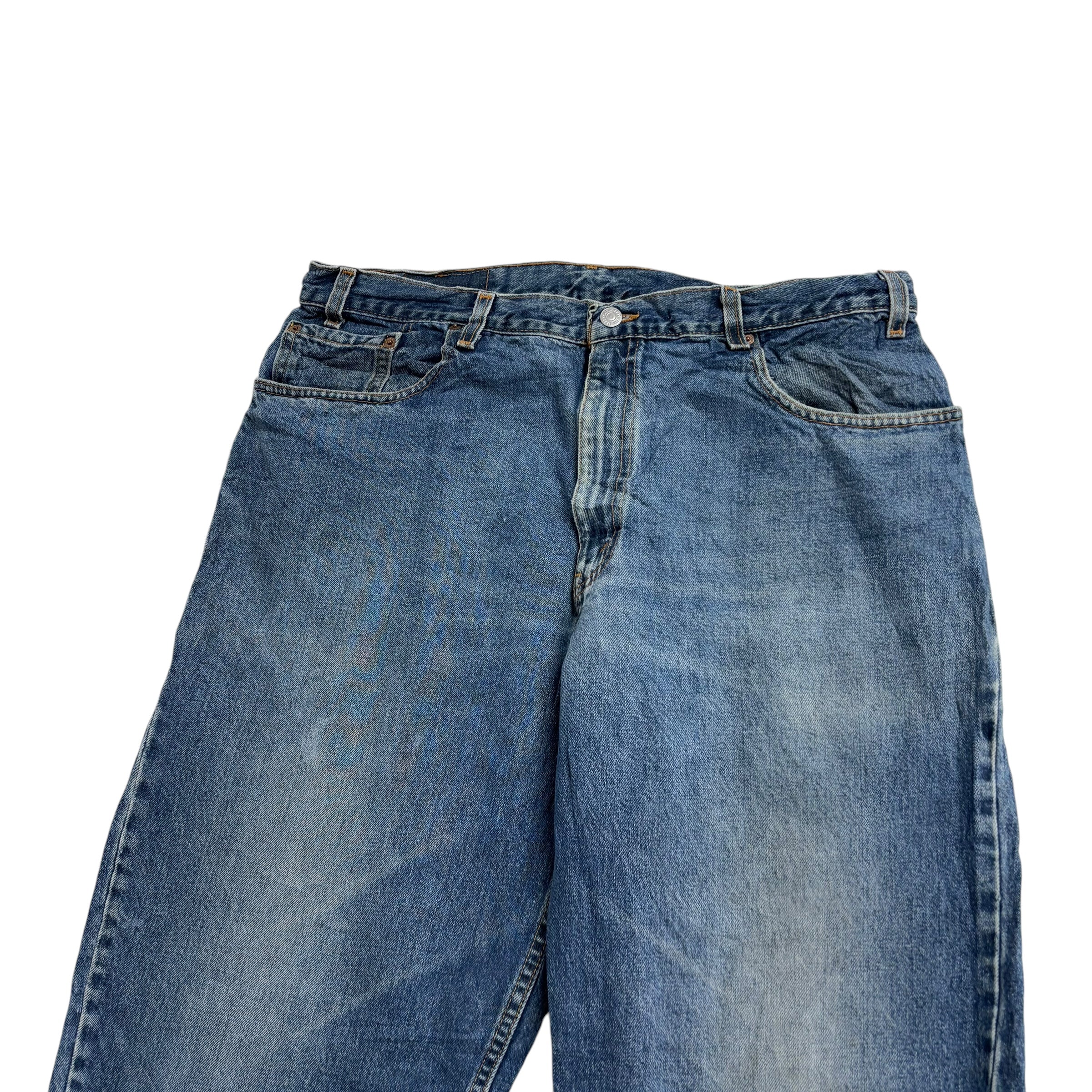 Levis 560 Jeans W38 L34 Mens Mid Blue Relaxed Comfort Made In USA Vintage Denim