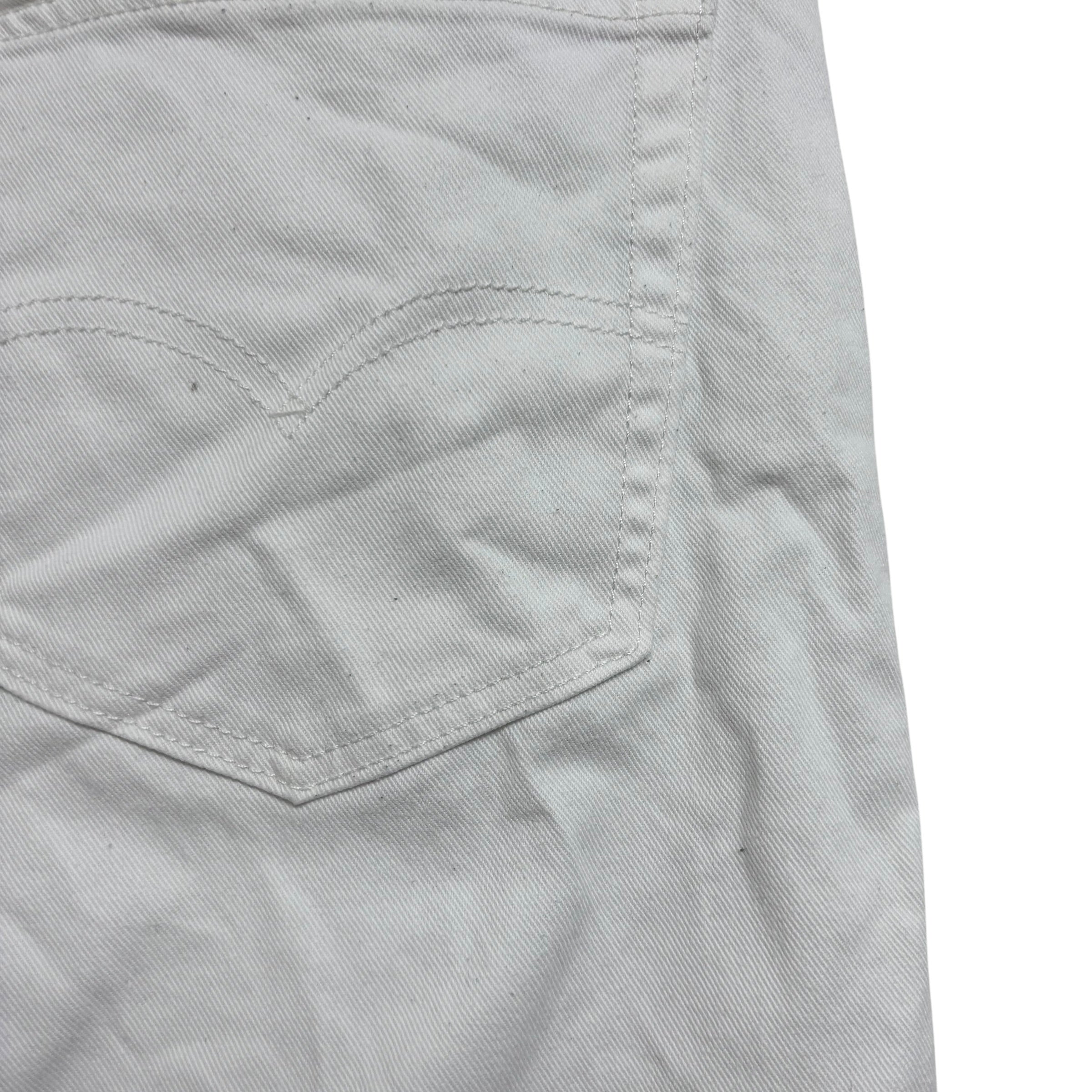 Levis 569 Jeans W42 L30 Mens White Baggy Relaxed Straight Fit Stretch Denim