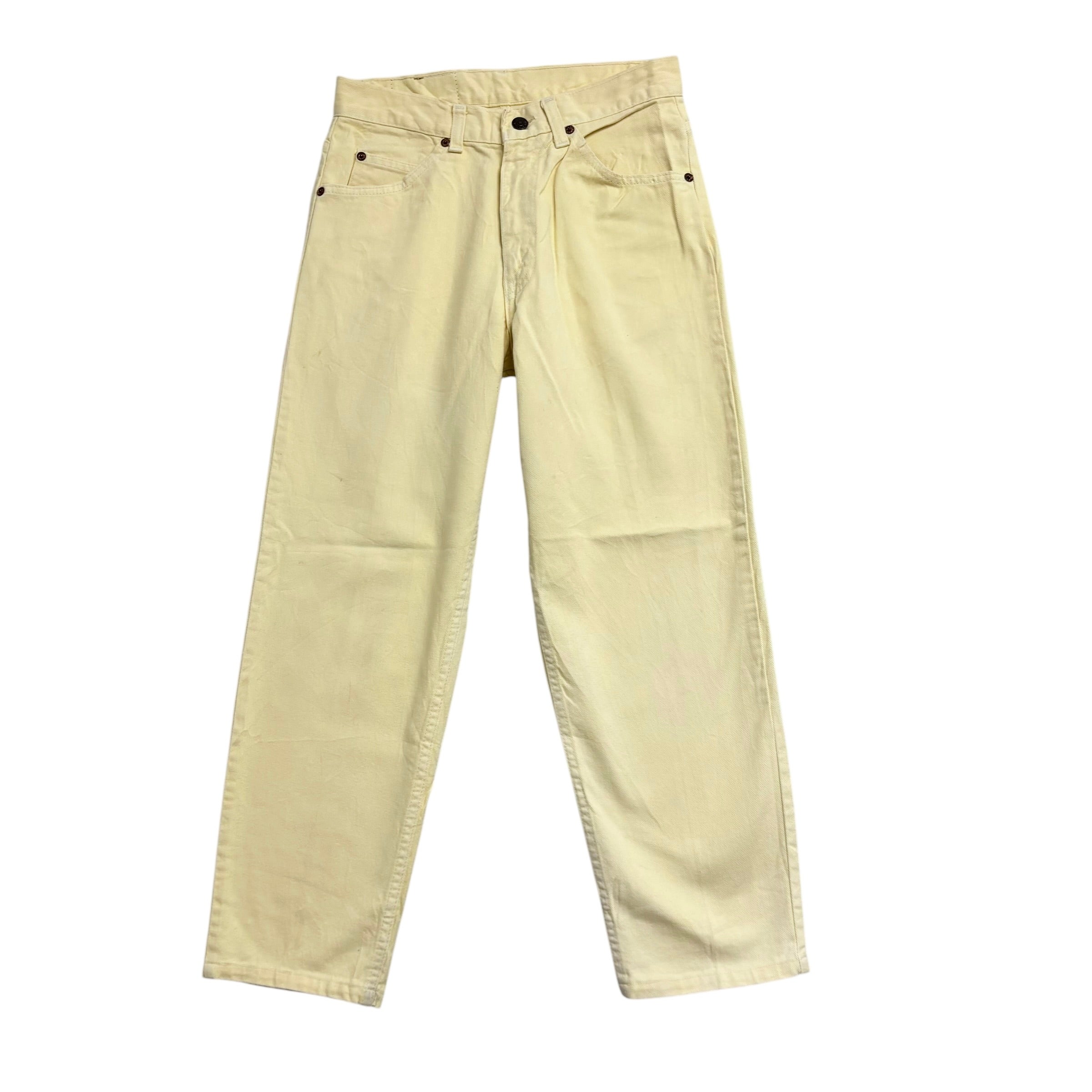 Levis 550 Jeans W29 L27 Womens Yellow Relaxed Tapered Mom Fit Vintage USA Made