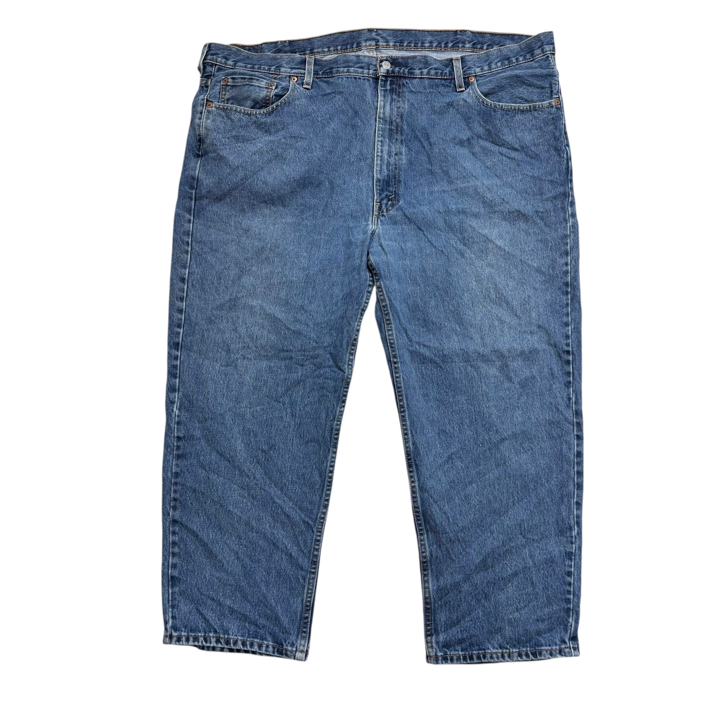 Levis 550 Jeans W50 L29 Mens Mid Blue Baggy Relaxed Straight Fit Denim (E)