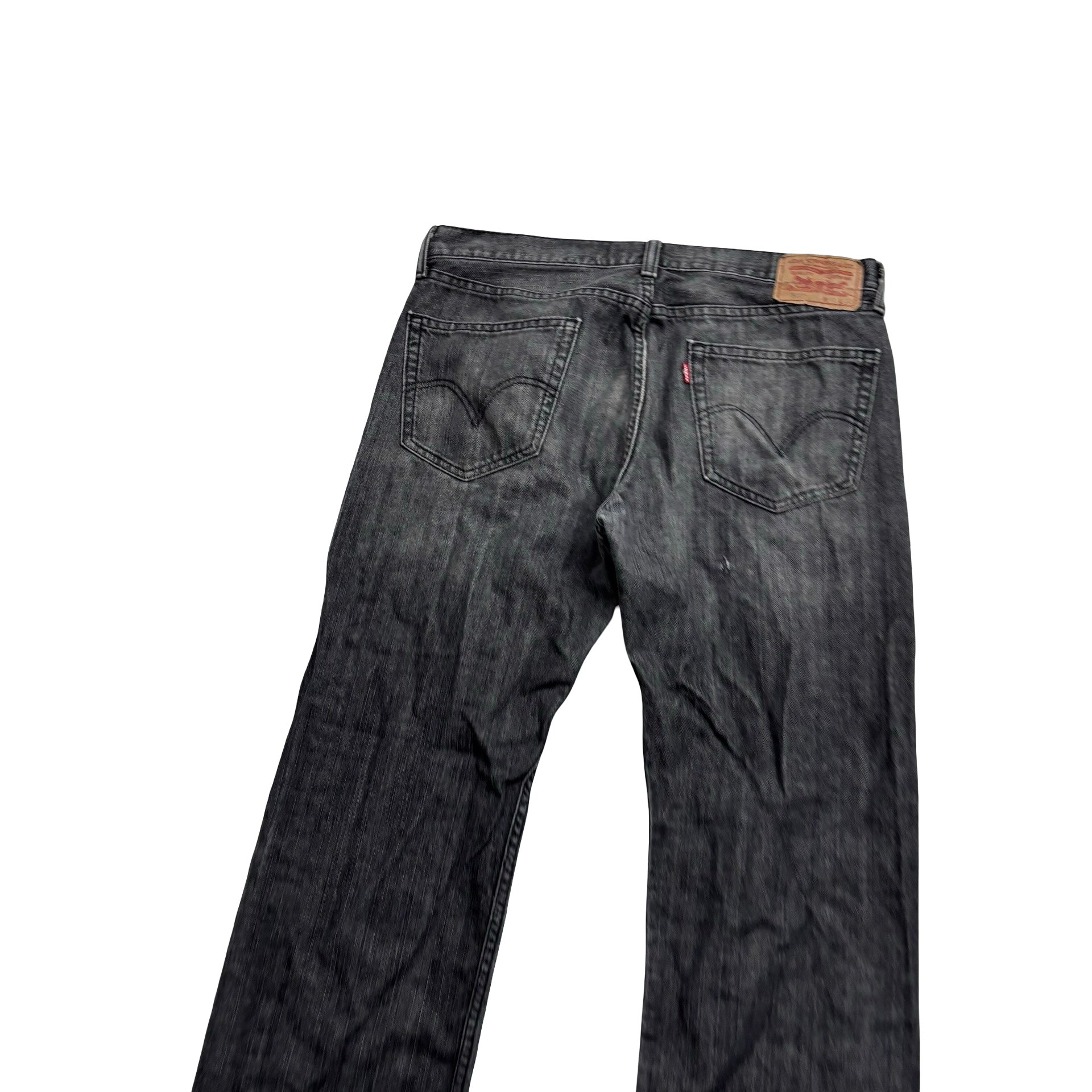 Levis 505 Jeans W33 L30 Mens Black Regular Straight Fit Vintage Denim