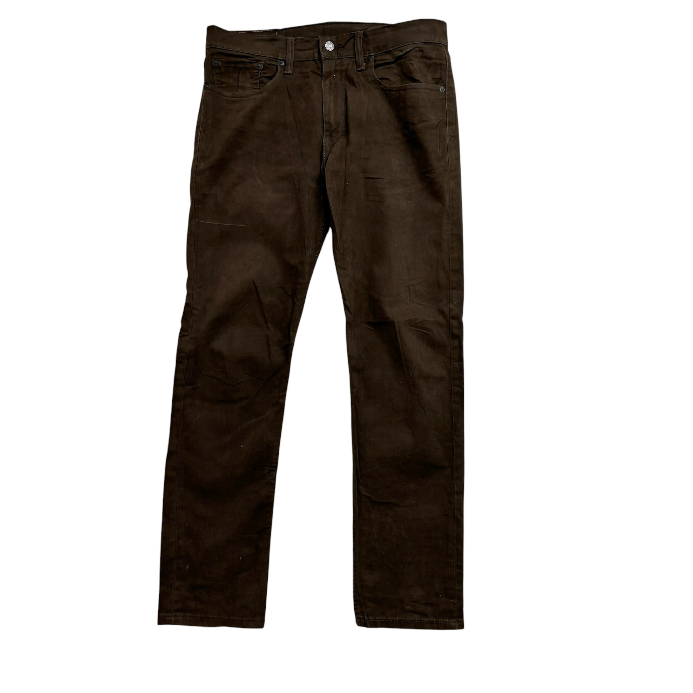 Levis 502 Trousers W32 L31 Mens Brown Regular Tapered Fit Stretch Pants