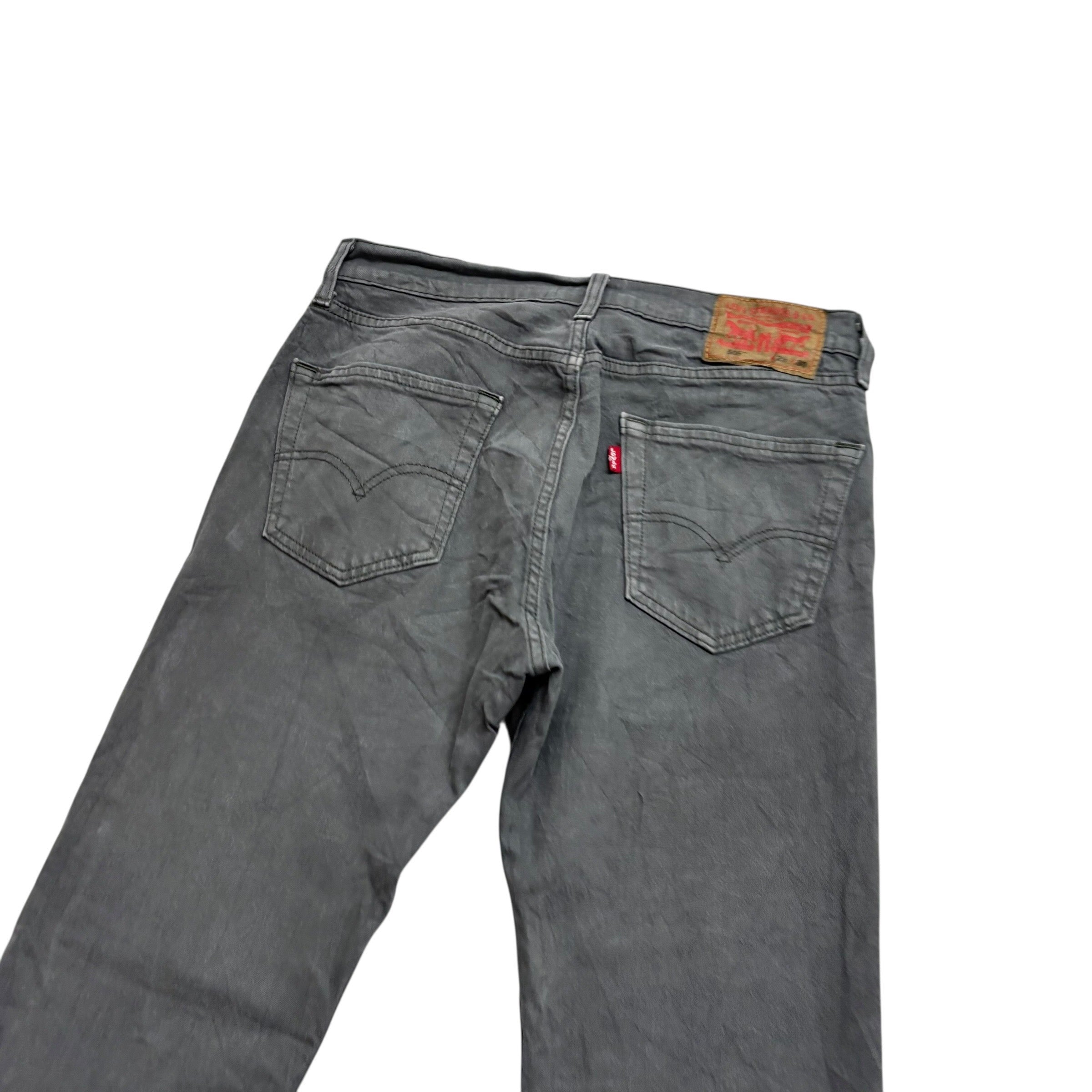 Levis 505 Jeans W29 L30 Mens Green Regular Straight Fit Stretch Denim