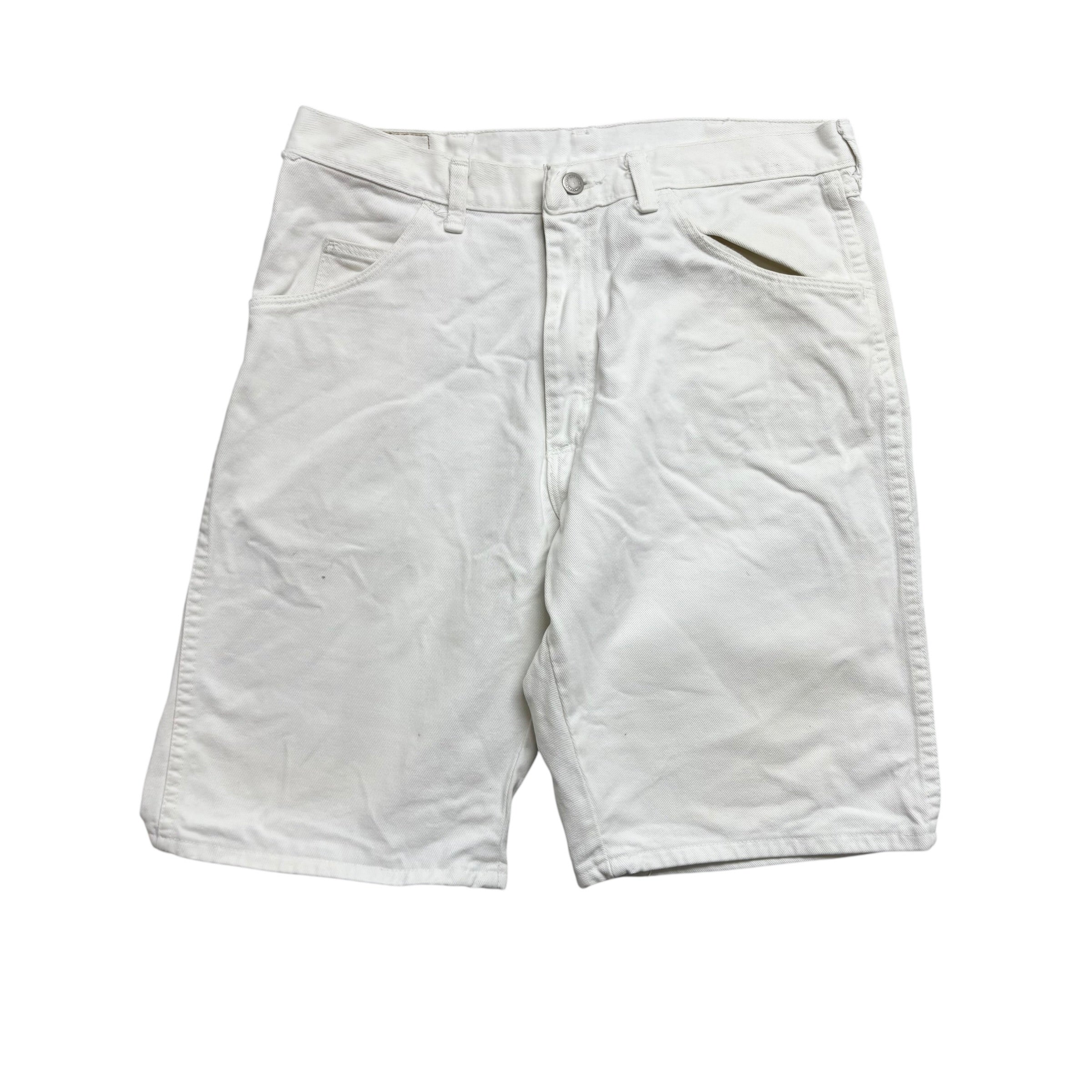 Wrangler Jorts W32 Mens Denim Shorts White Regular Fit Vintage USA Made