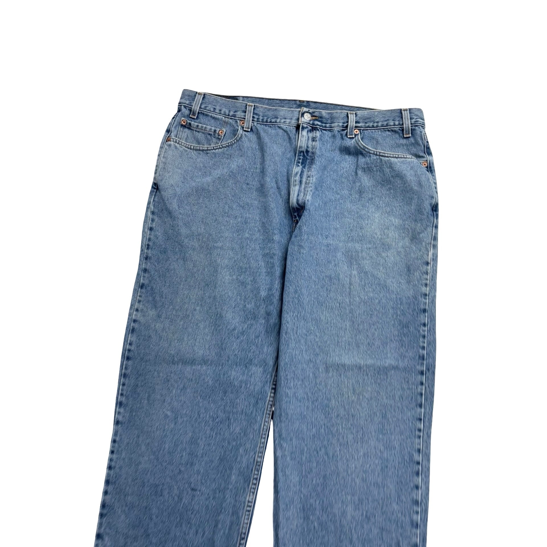 Levis 550 Jeans W40 L32 Mens Light Blue Relaxed Straight Fit Vintage Denim (E)