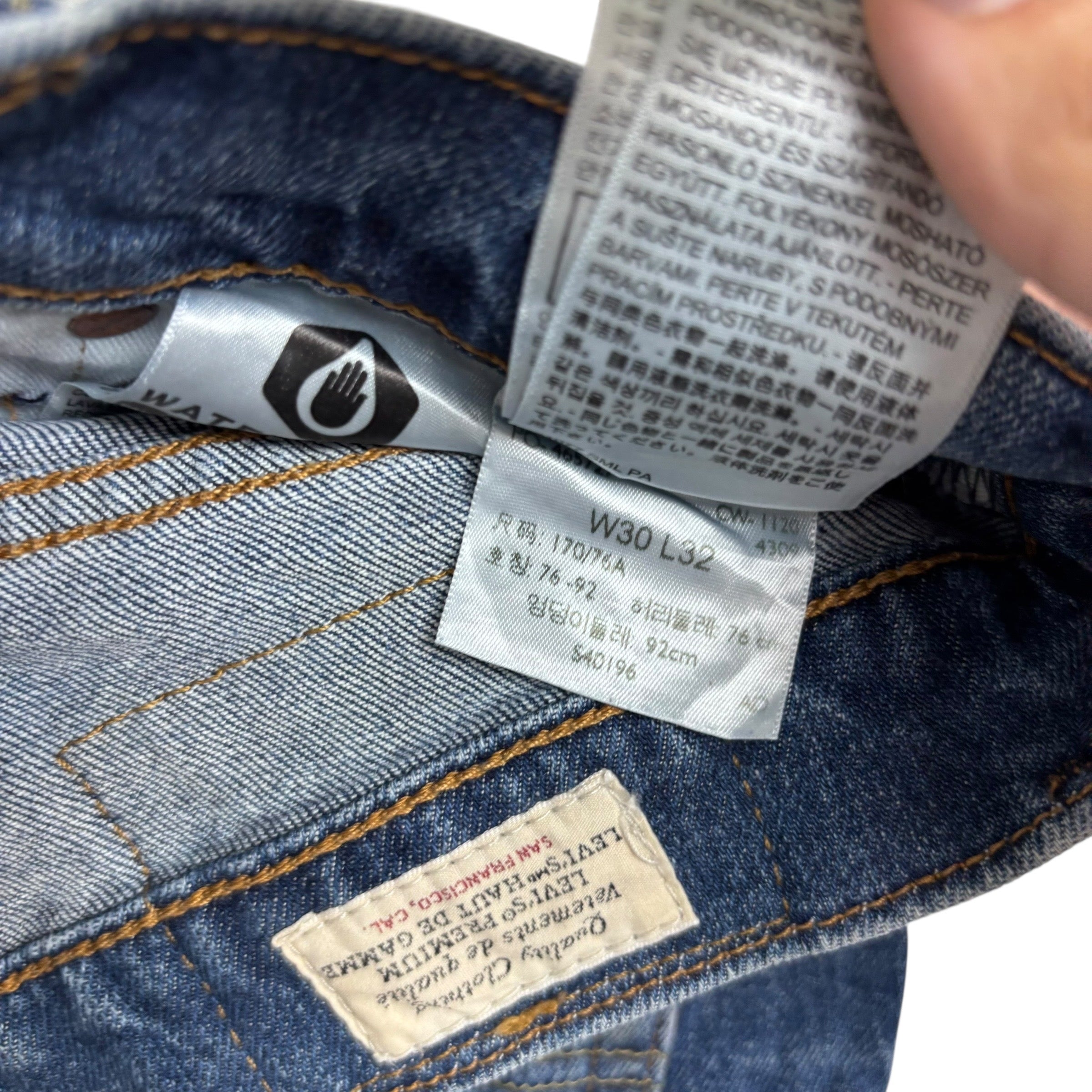 Levis 512 Jeans W30 L32 Mens Mid Blue Slim Tapered Fit Stretch Premium Denim