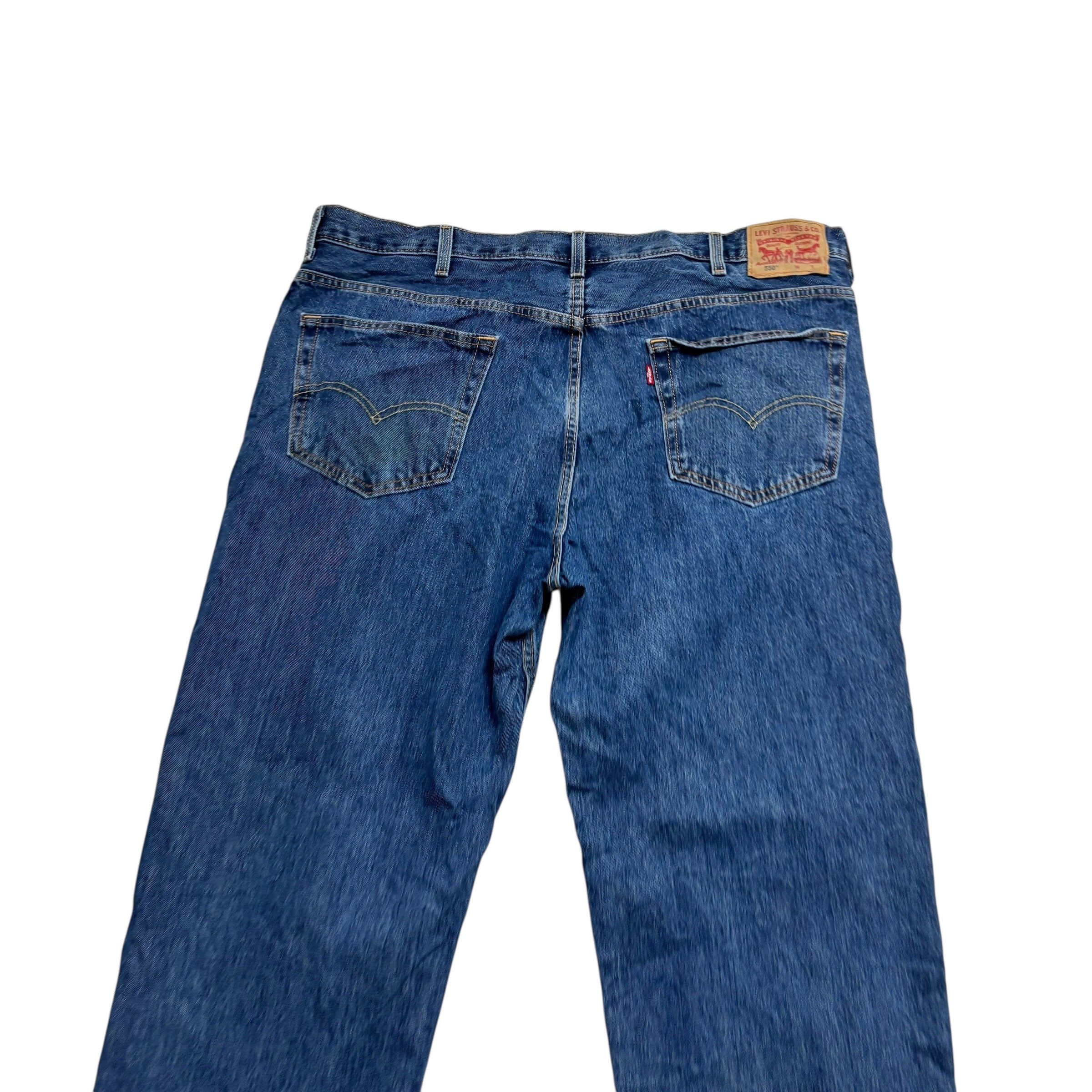 Levis 550 Jeans W44 L32 Mens Mid Blue Baggy Relaxed Straight Fit Denim