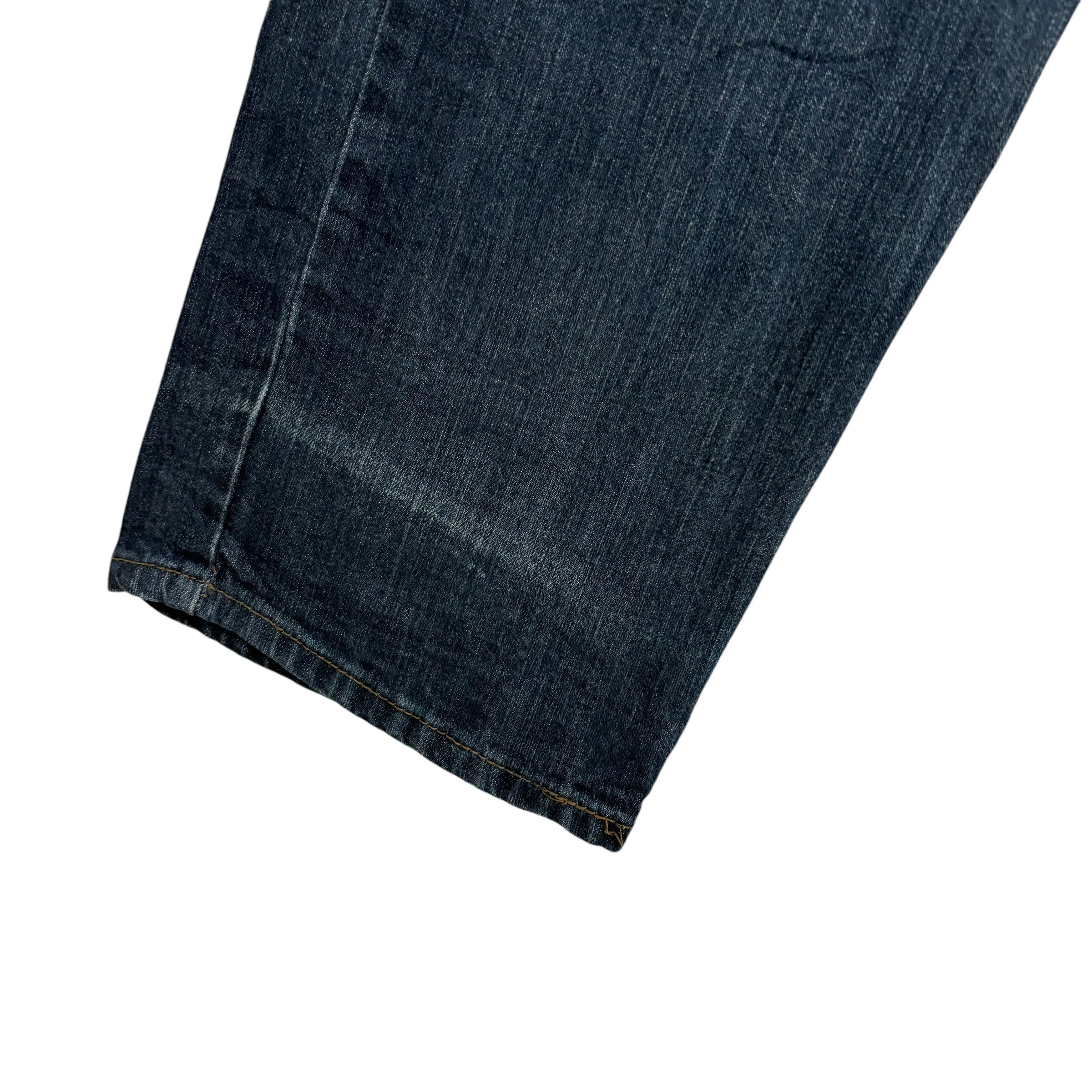 Levis Signature Jeans W40 L30 Mens Dark Blue Regular Straight Fit Denim