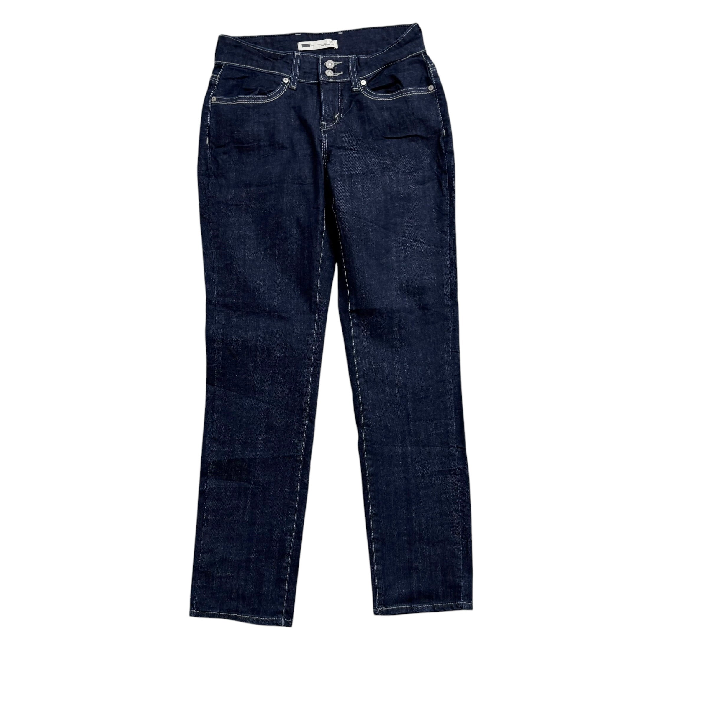 Levis 529 Jeans W29 L32 Womens Navy Blue Curvy Skinny Stretch Denim