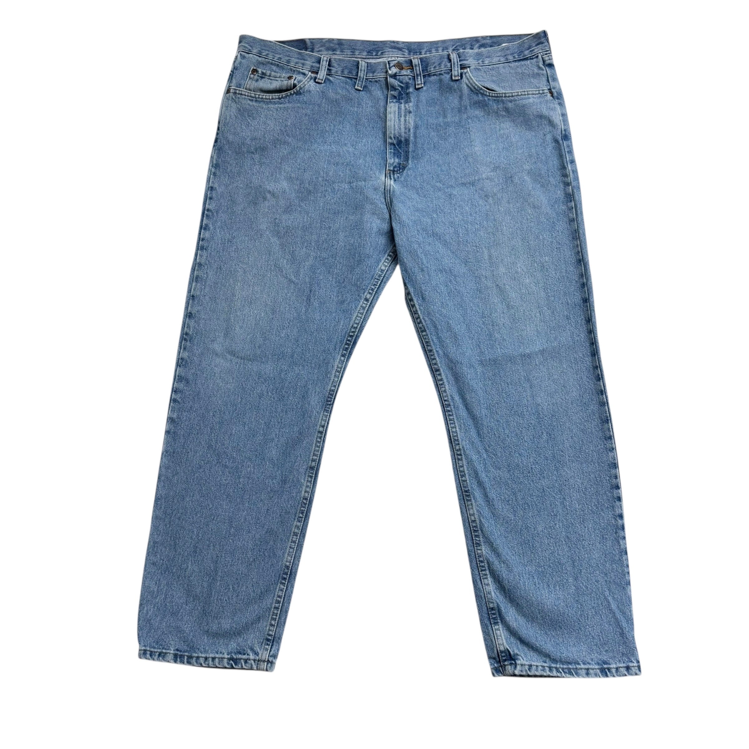 Wrangler Jeans W44 L30 Mens Light Blue Relaxed Straight Fit Denim (E)